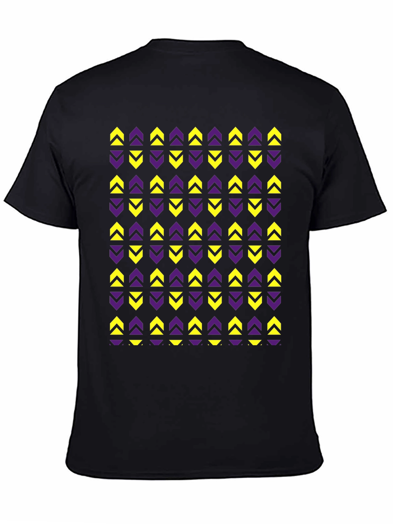 Modern Pattern Black T-Shirt