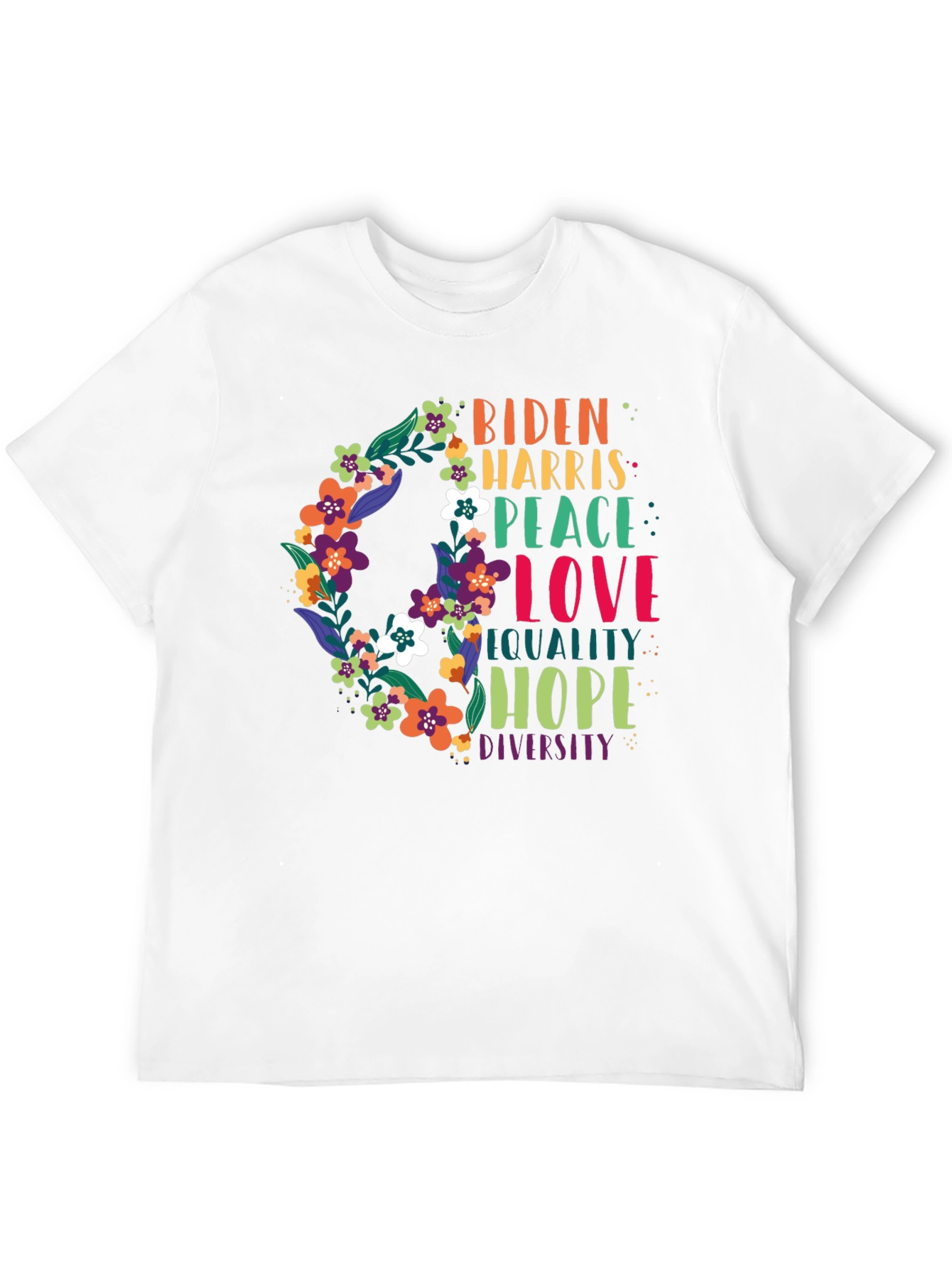 Biden Harris Peace Love Equality T-Shirt