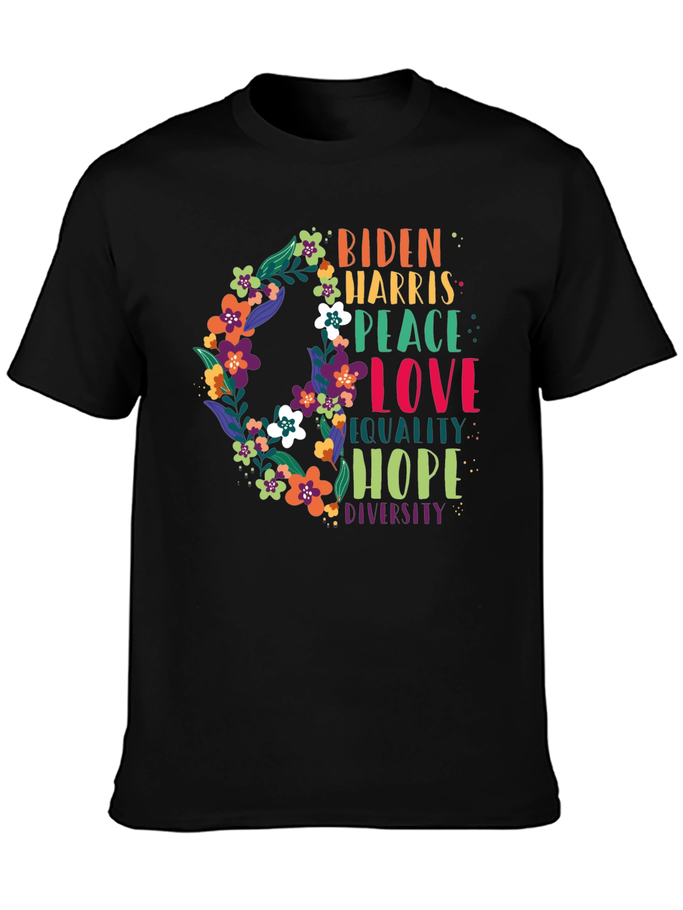 Biden Harris Peace Love Equality T-Shirt