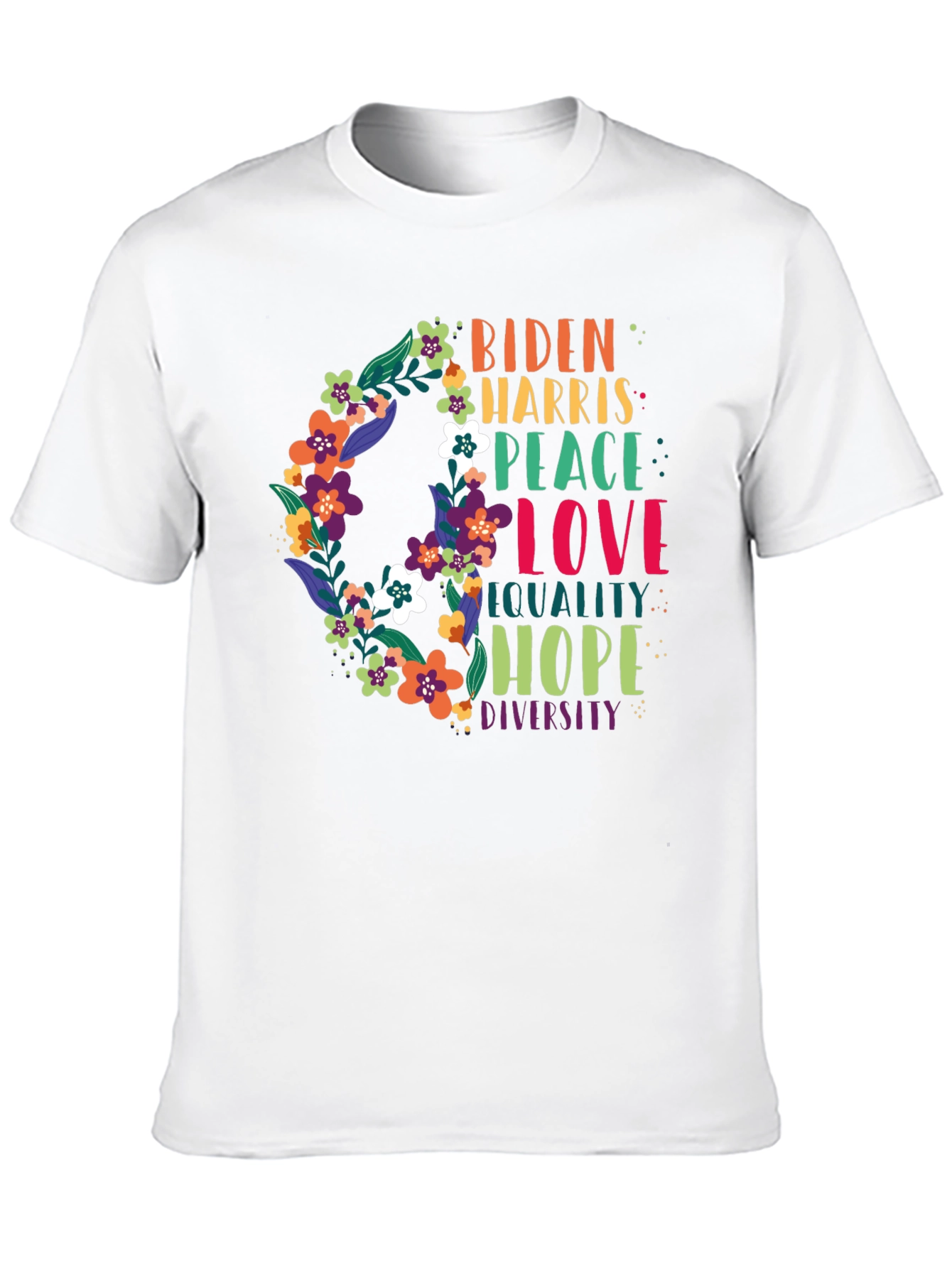 Biden Harris Peace Love Equality T-Shirt