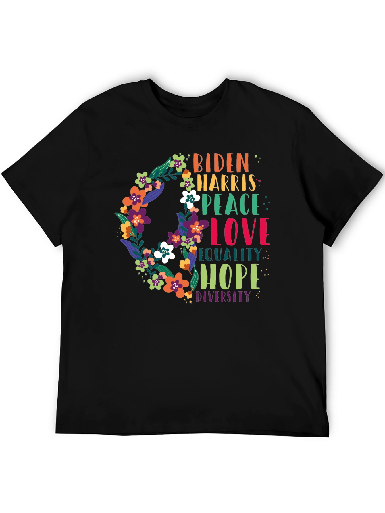 Biden Harris Peace Love Equality T-Shirt