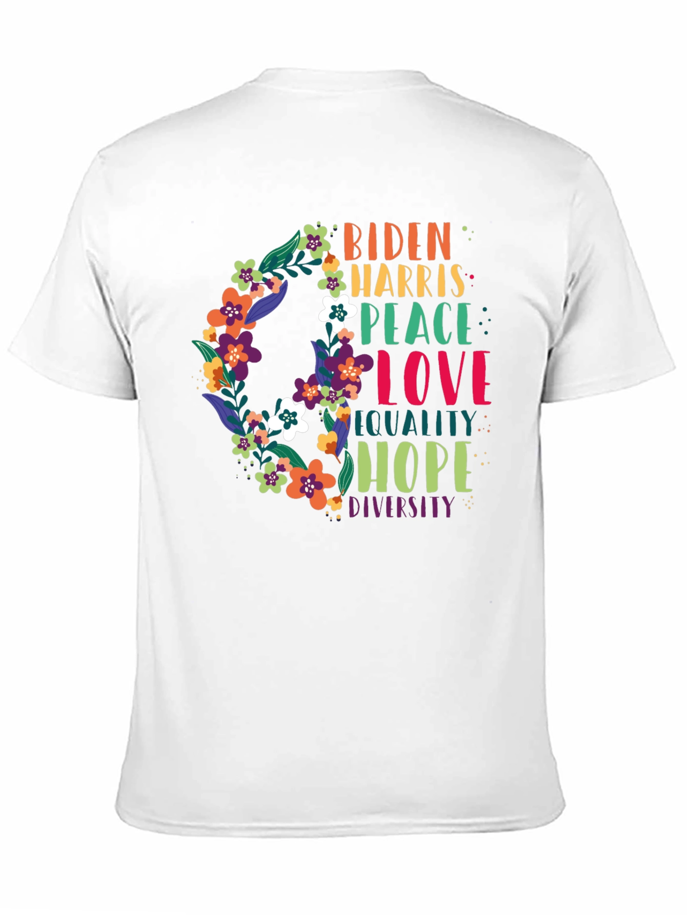 Biden Harris Peace Love Equality T-Shirt