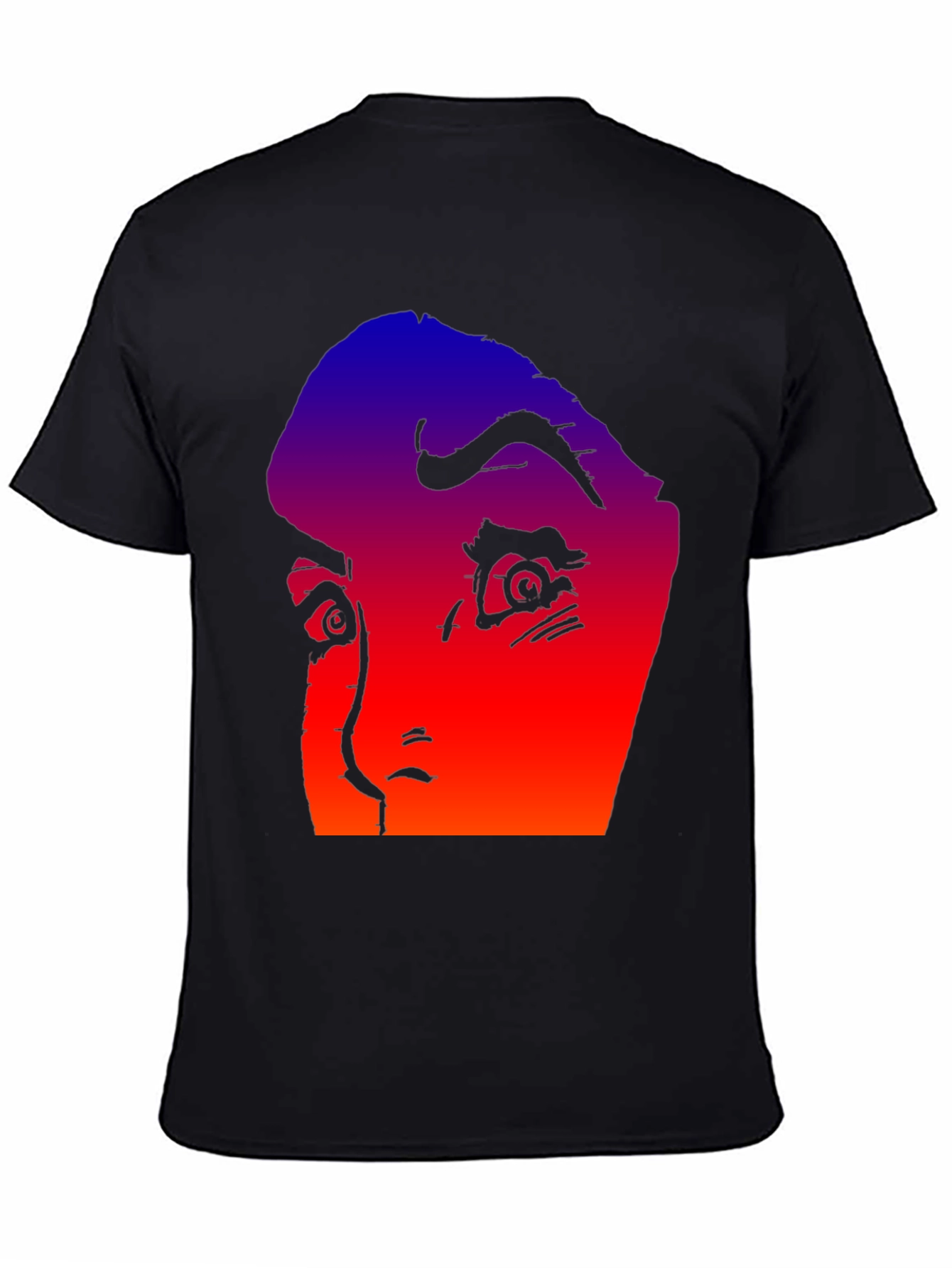 Gradient Horror Face Graphic Tee