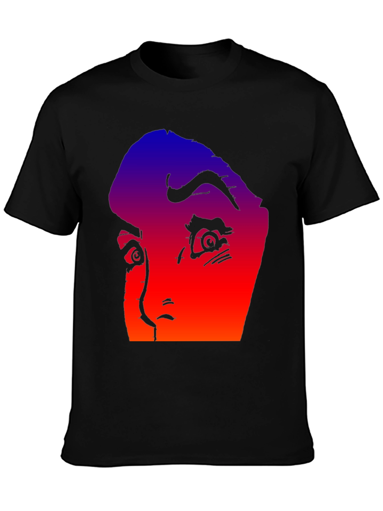 Gradient Horror Face Graphic Tee