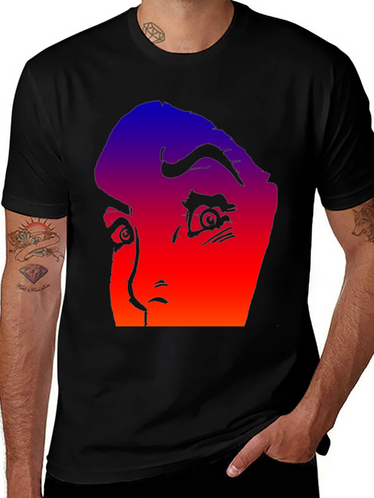 Gradient Horror Face Graphic Tee