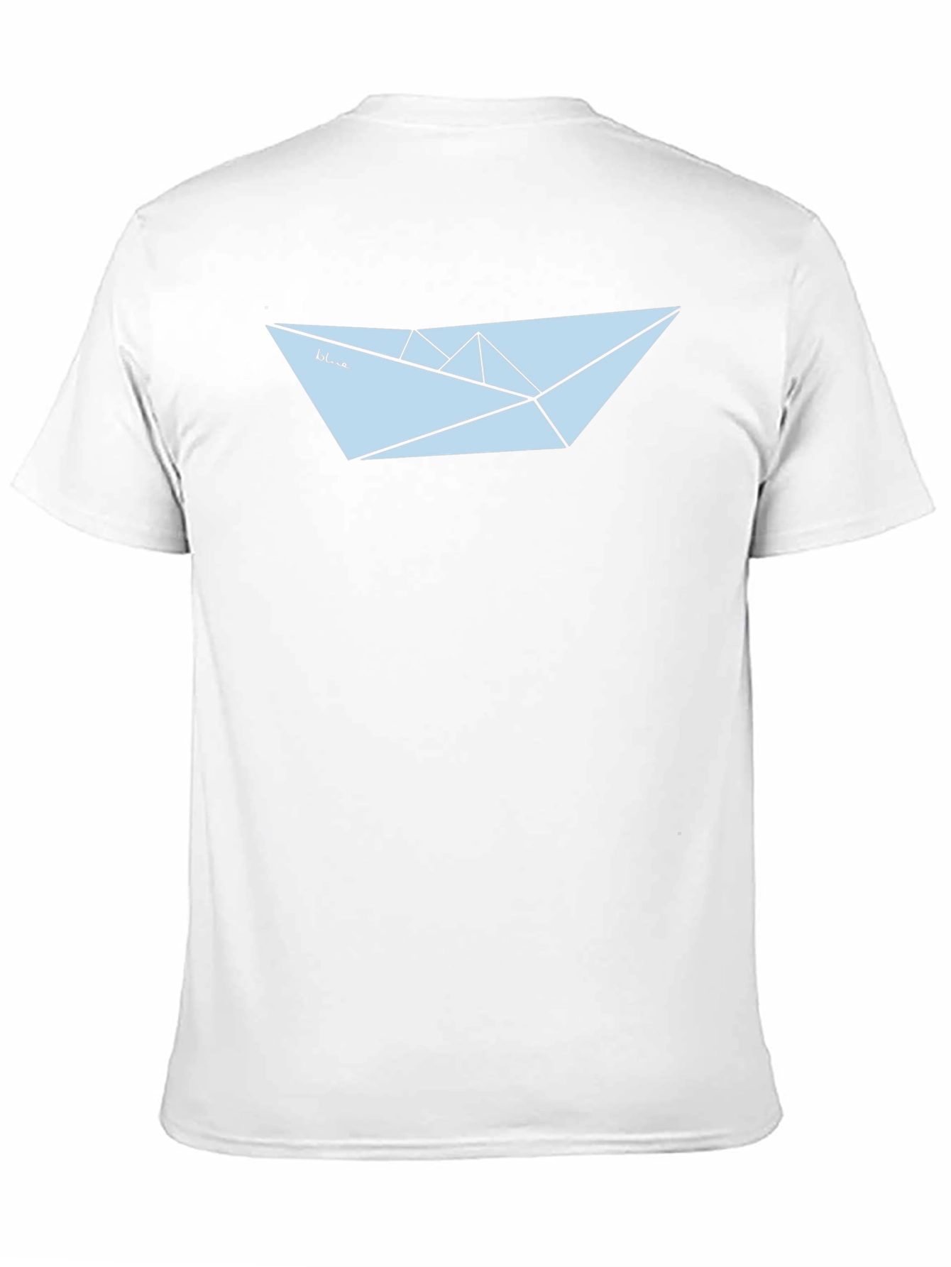 Geometric Paper Boat Tee - Modern Style