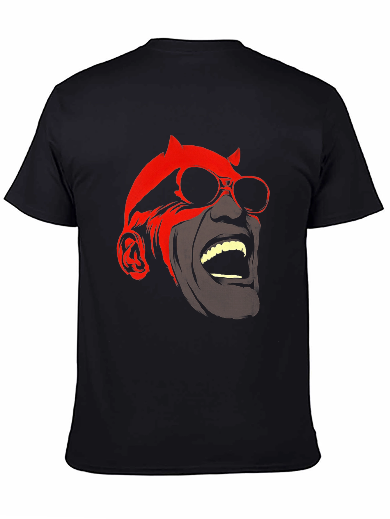 Devil Graphic Tee - Black Cotton Blend
