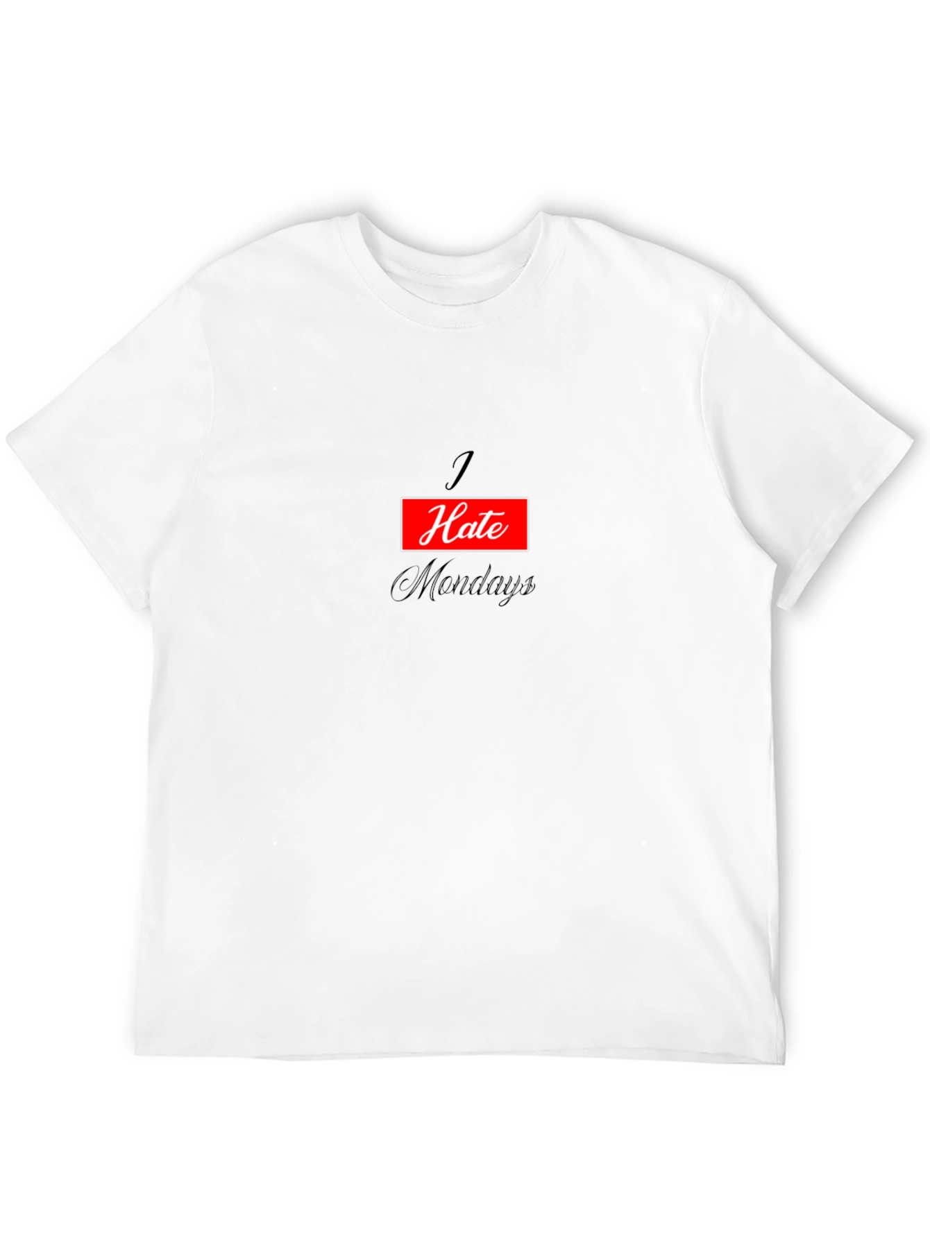 I Hate Mondays Graphic Tee - Black Cotton T-Shirt