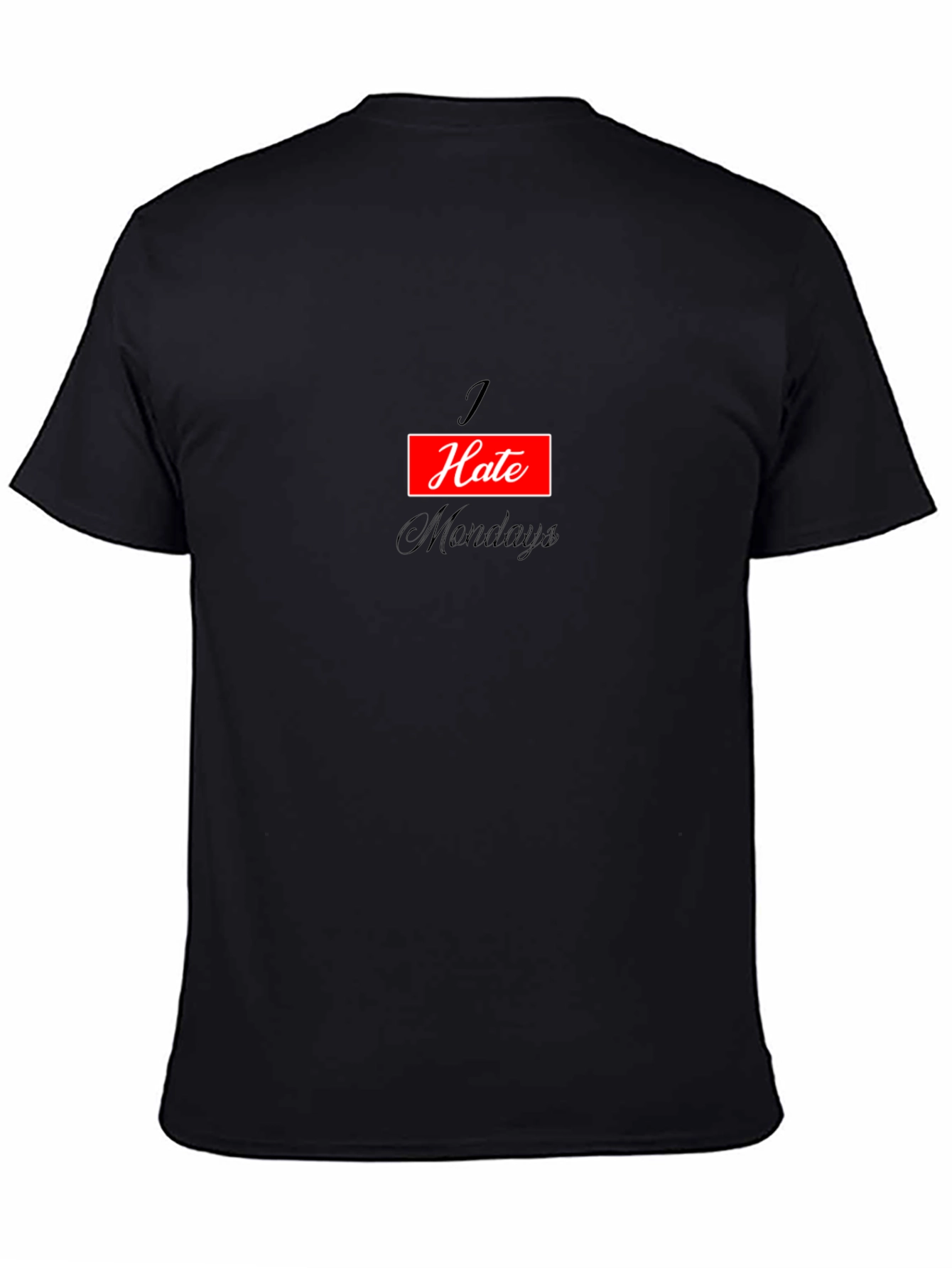 I Hate Mondays Graphic Tee - Black Cotton T-Shirt