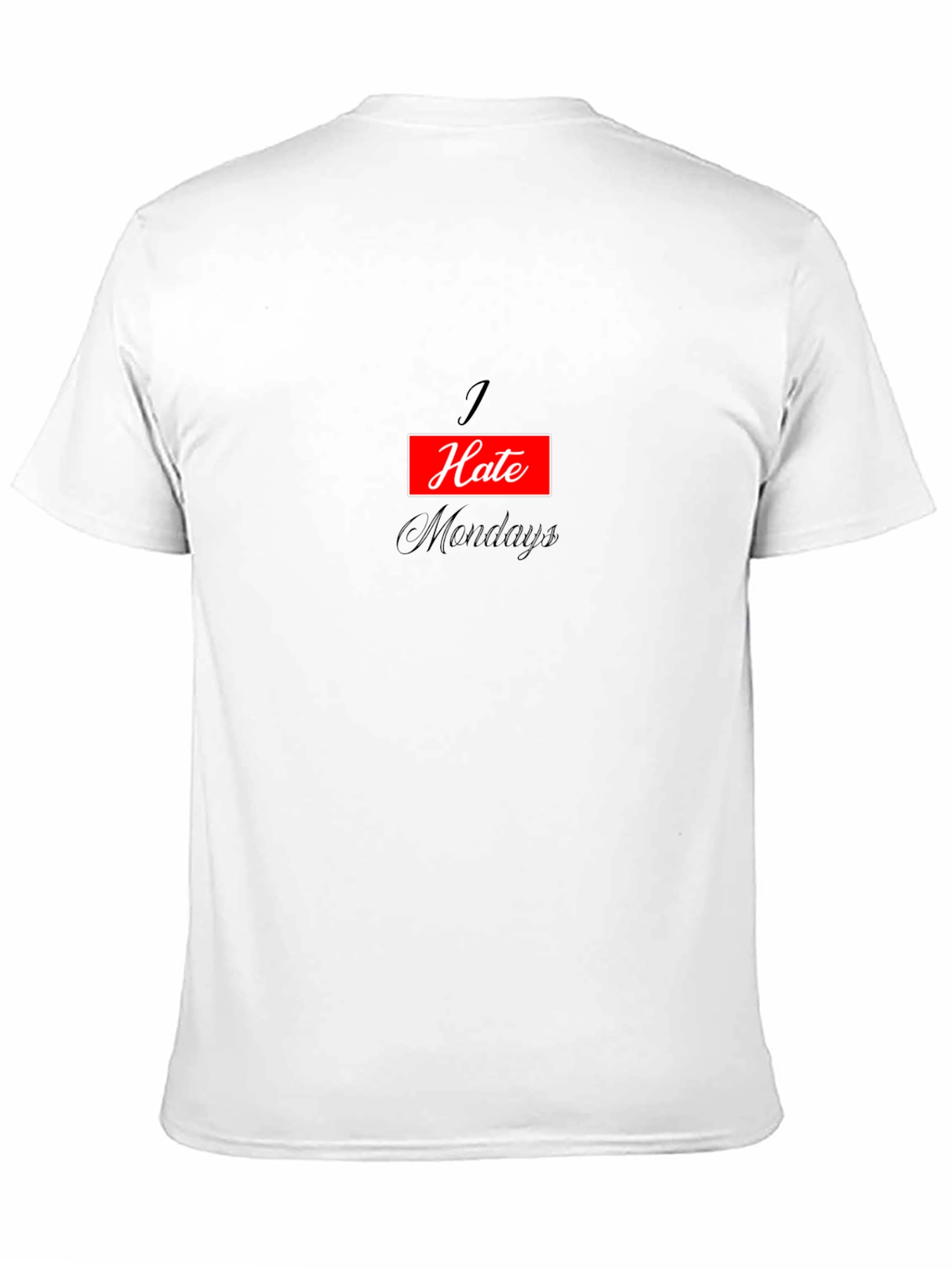 I Hate Mondays Graphic Tee - Black Cotton T-Shirt