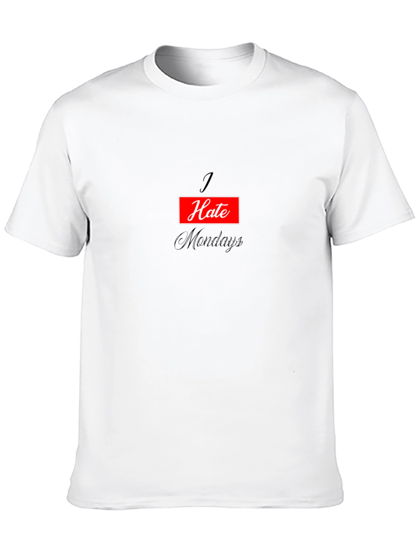 I Hate Mondays Graphic Tee - Black Cotton T-Shirt