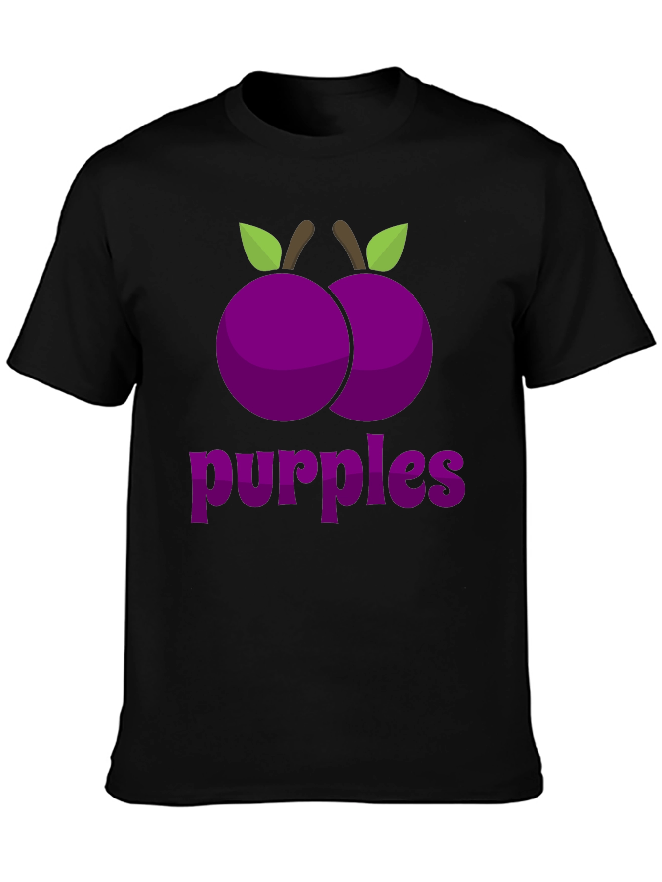 Purple Fruit Graphic Tee - Trendy Design