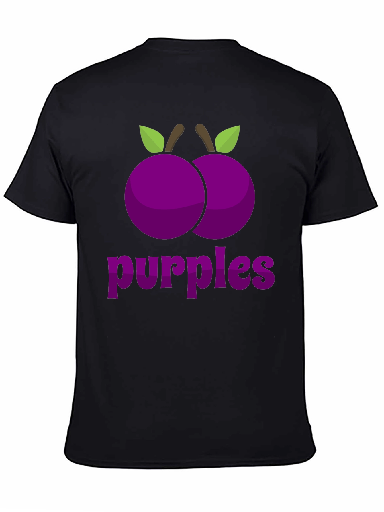 Purple Fruit Graphic Tee - Trendy Design
