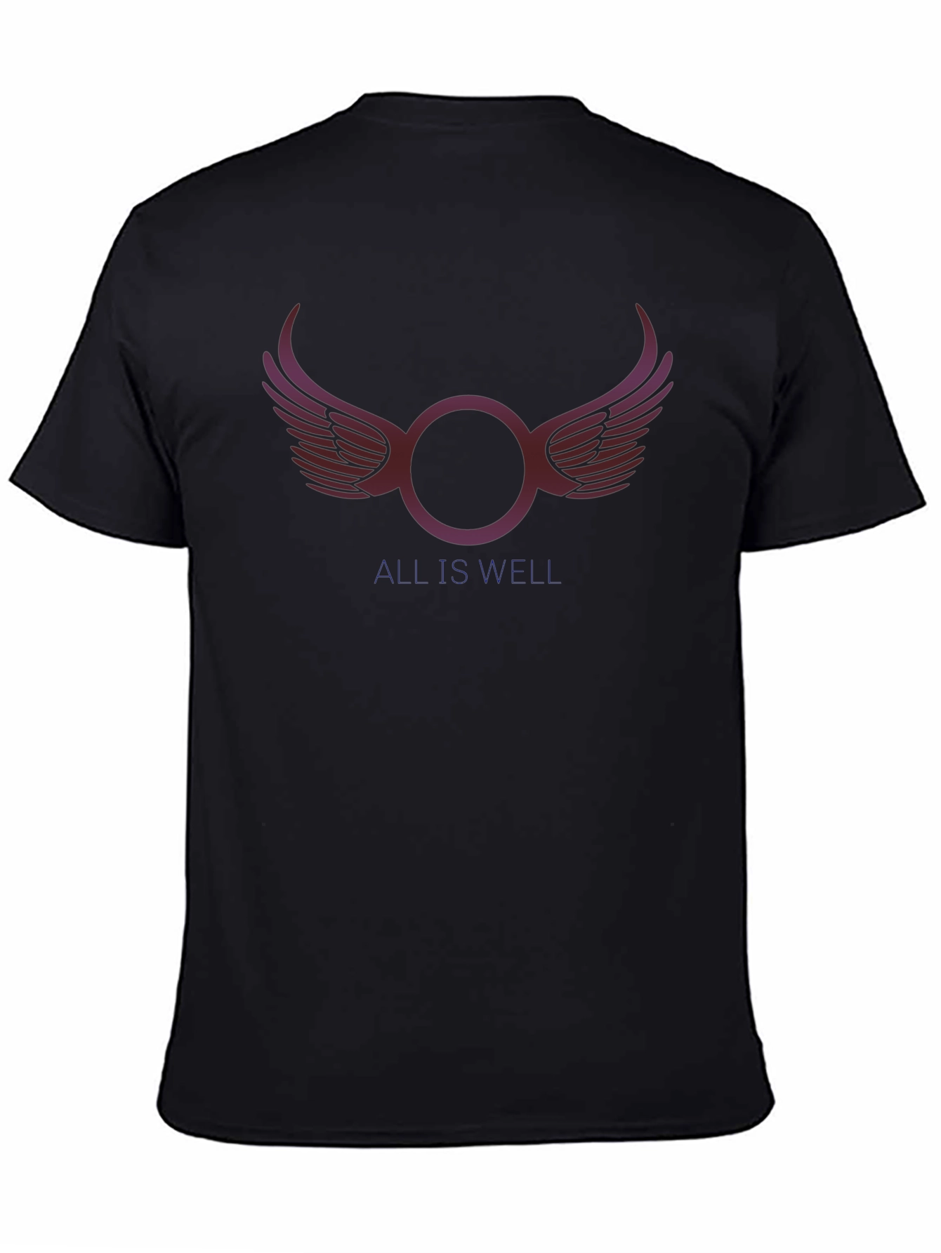 All Is Well Graphic Print Black T-Shirt