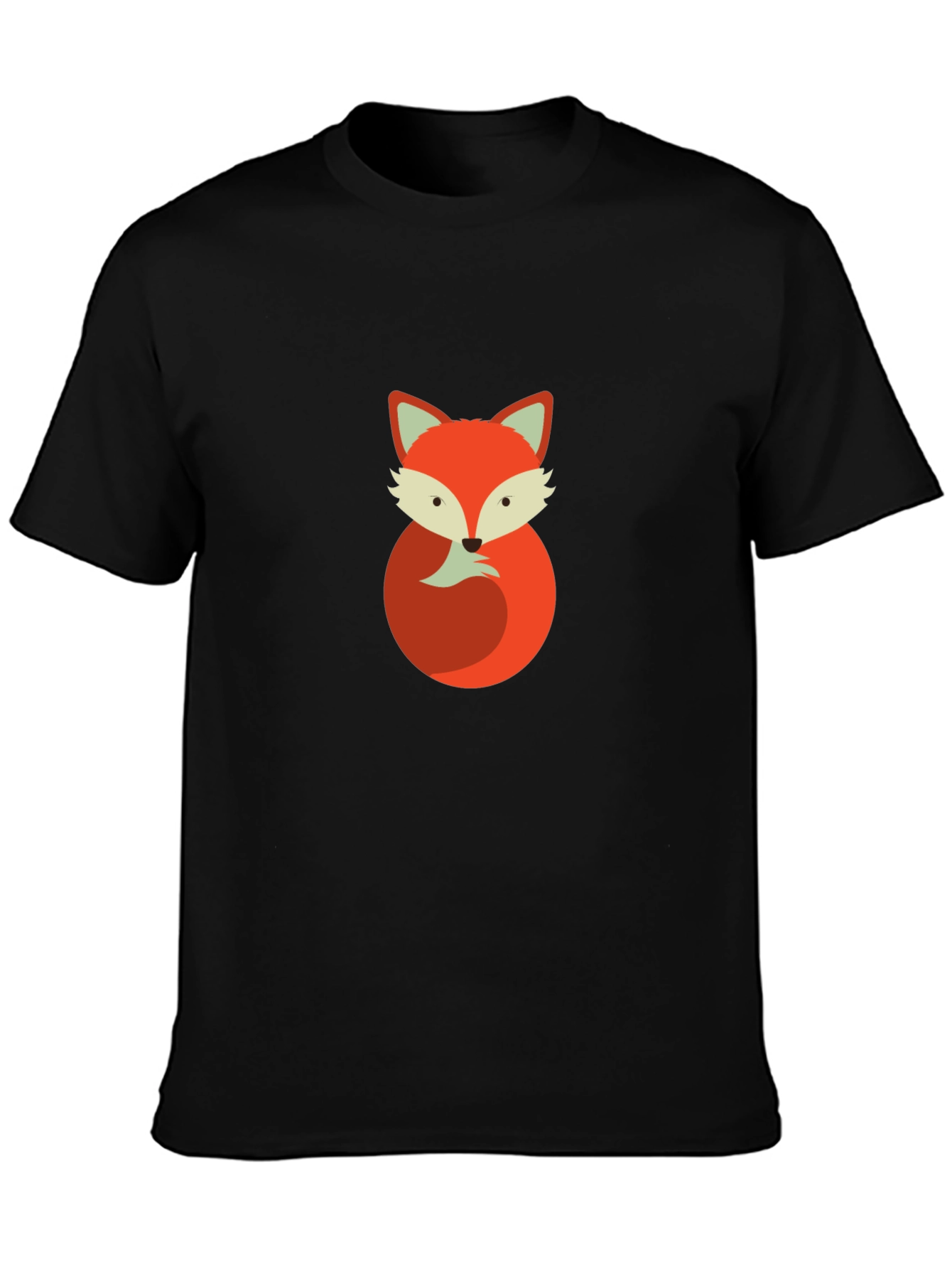 Fox Graphic Black T-Shirt - Unisex Casual Tee