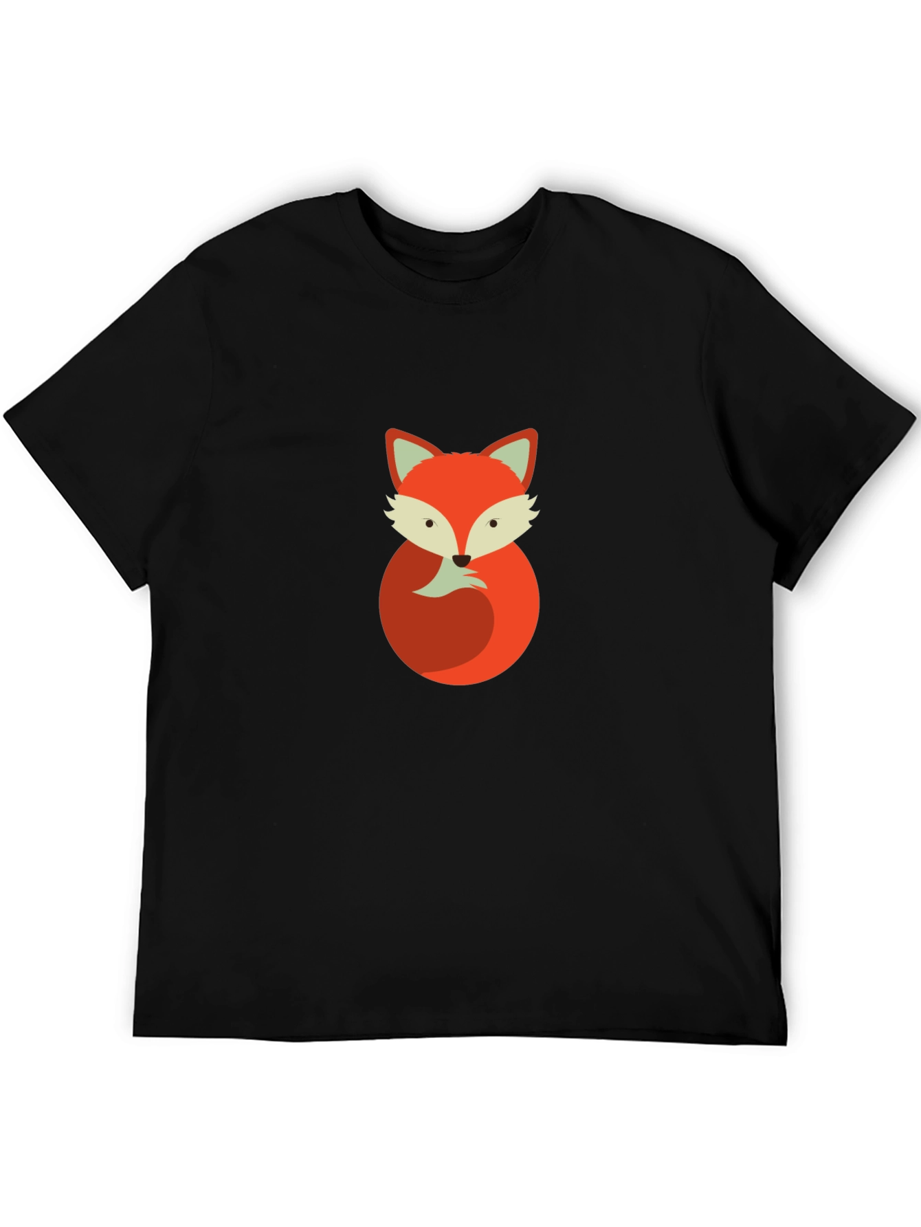 Fox Graphic Black T-Shirt - Unisex Casual Tee
