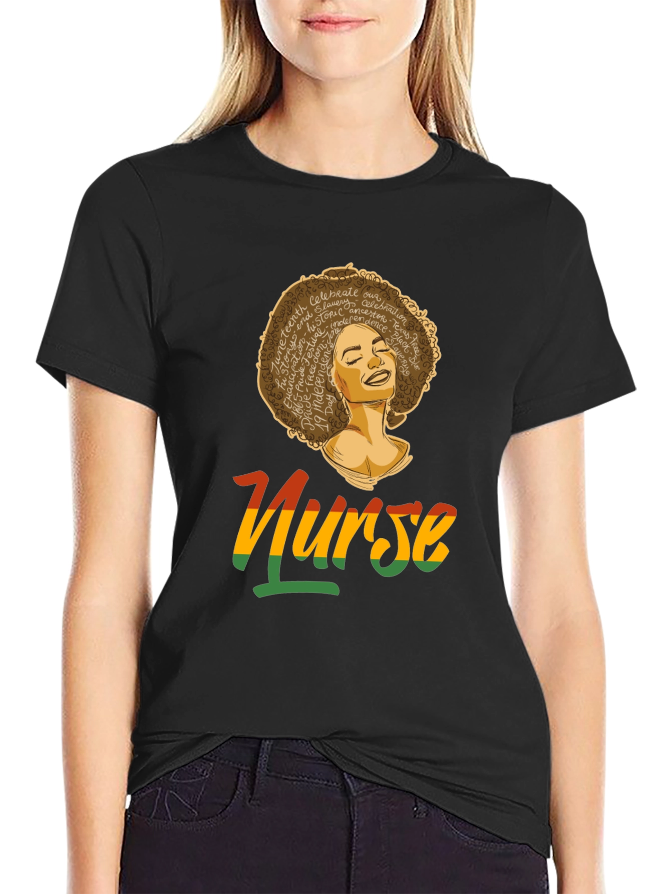 Juneteenth Nurse Black Pride T-Shirt