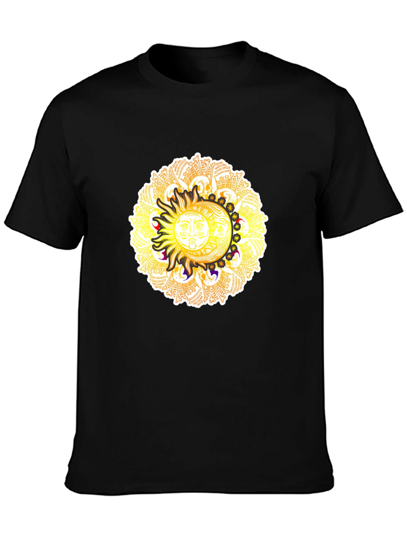 Celestial Sun & Moon Graphic T-Shirt