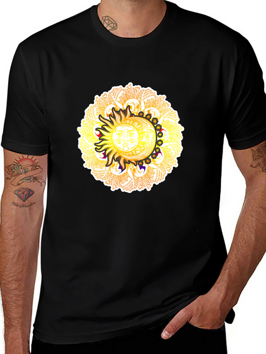 Celestial Sun & Moon Graphic T-Shirt