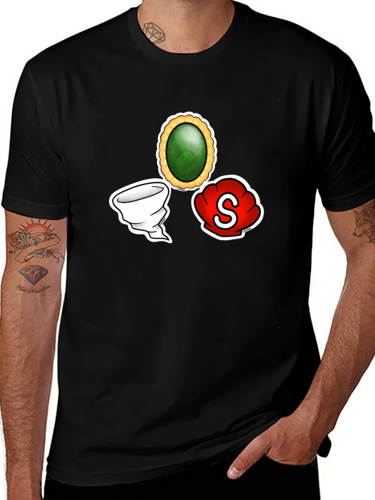 Black T-Shirt with Game Art Design