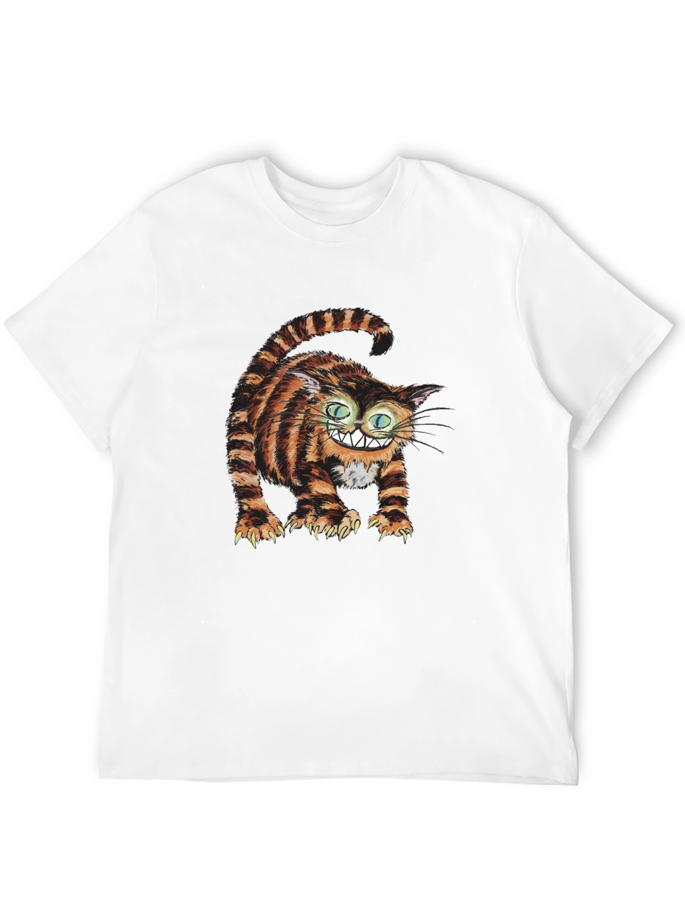 Cheshire Cat Graphic Tee - Mens Black T-Shirt