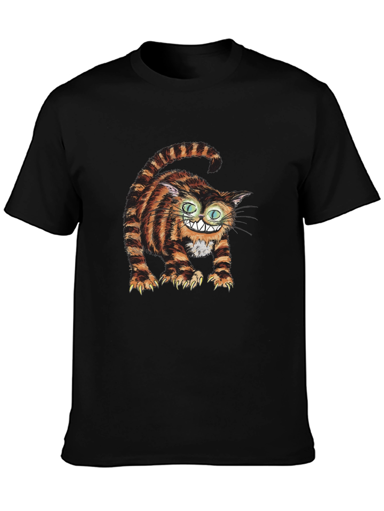 Cheshire Cat Graphic Tee - Mens Black T-Shirt