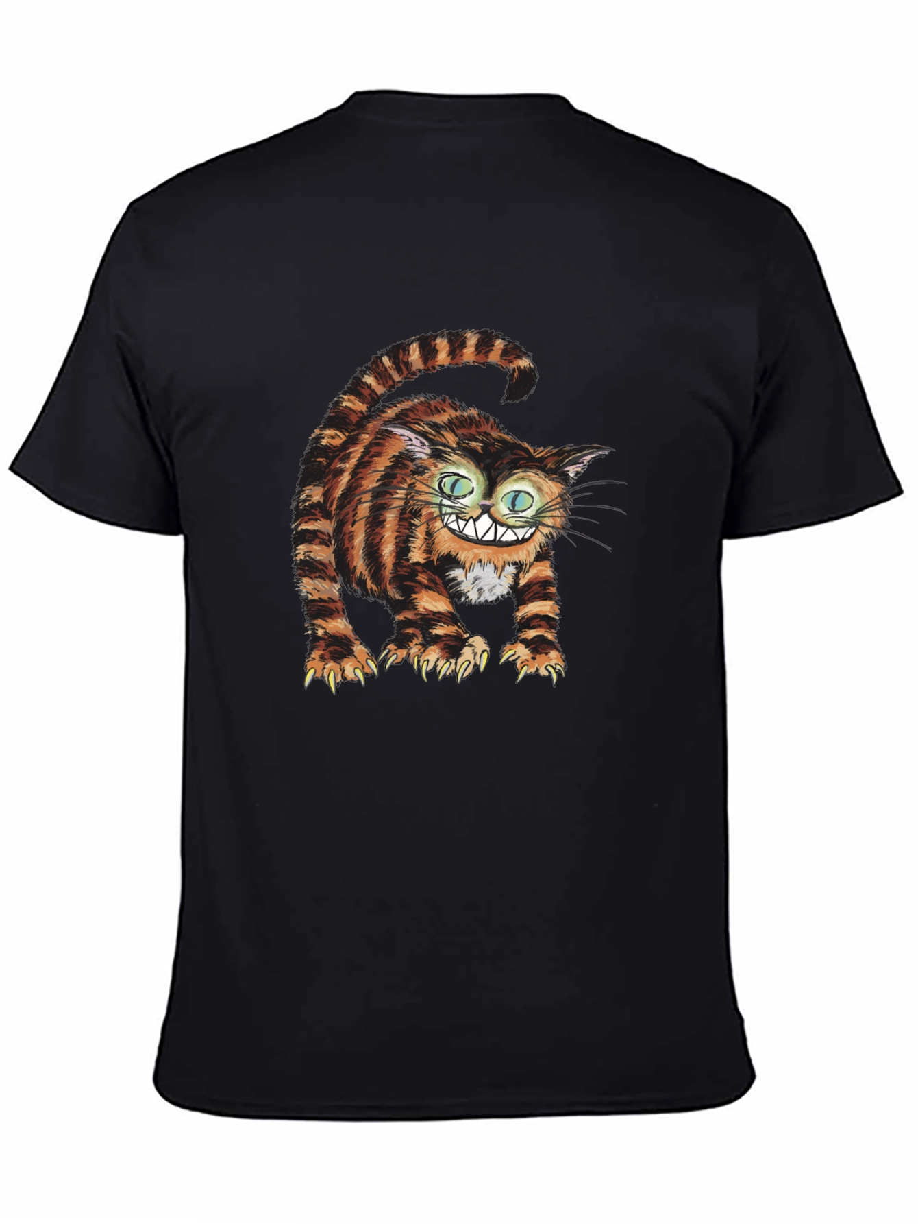 Cheshire Cat Graphic Tee - Mens Black T-Shirt