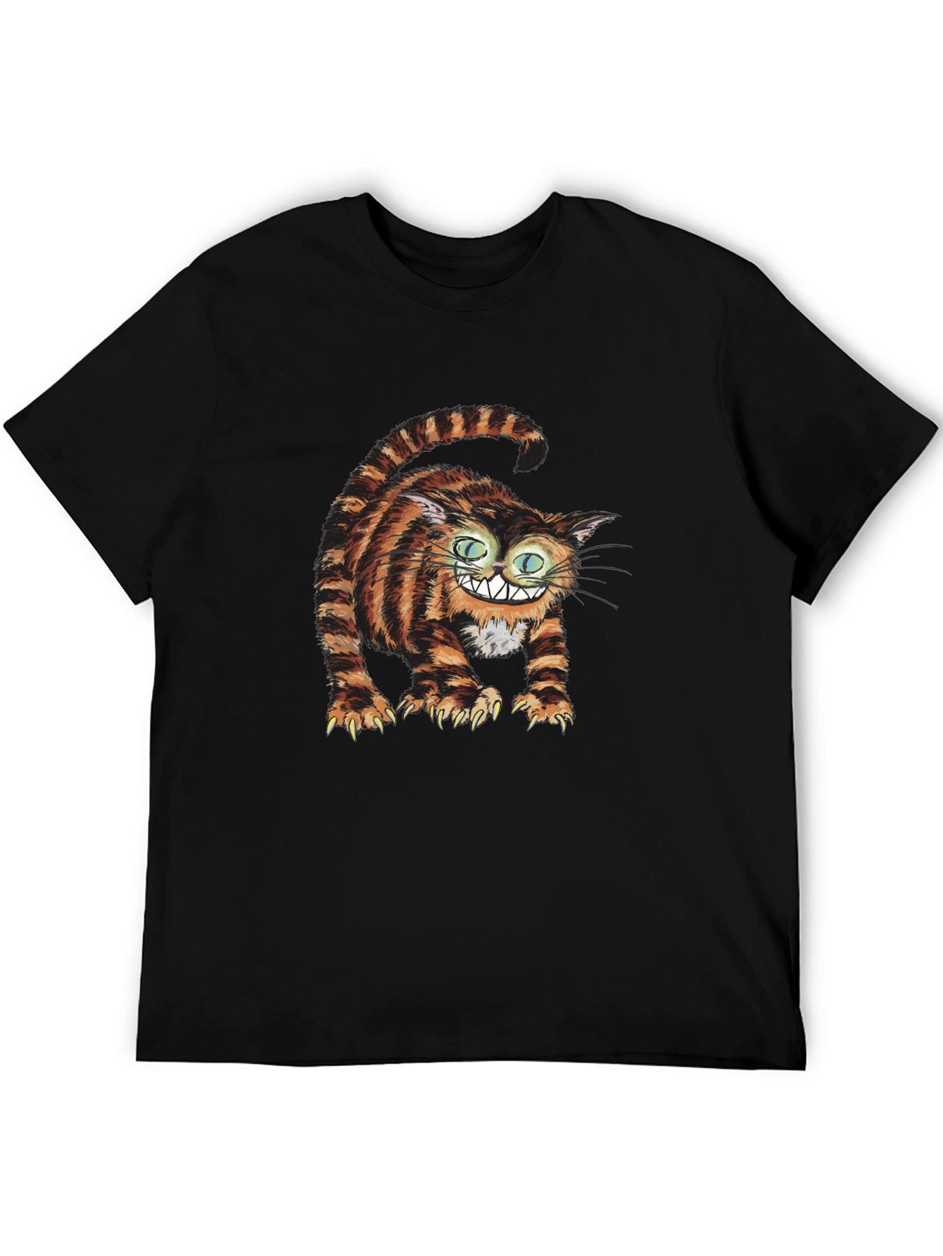 Cheshire Cat Graphic Tee - Mens Black T-Shirt