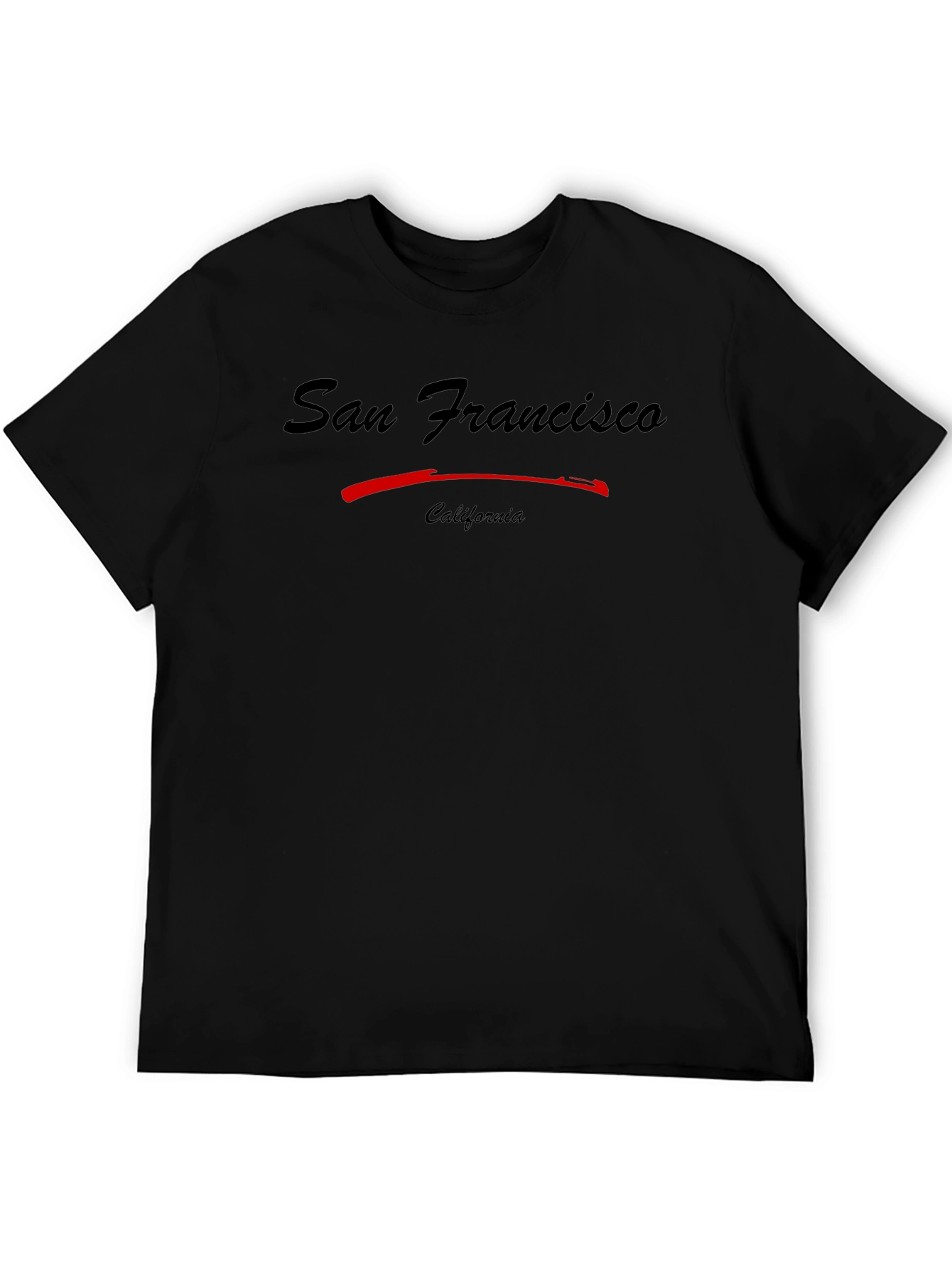 San Francisco California Graphic Print Black T-Shirt