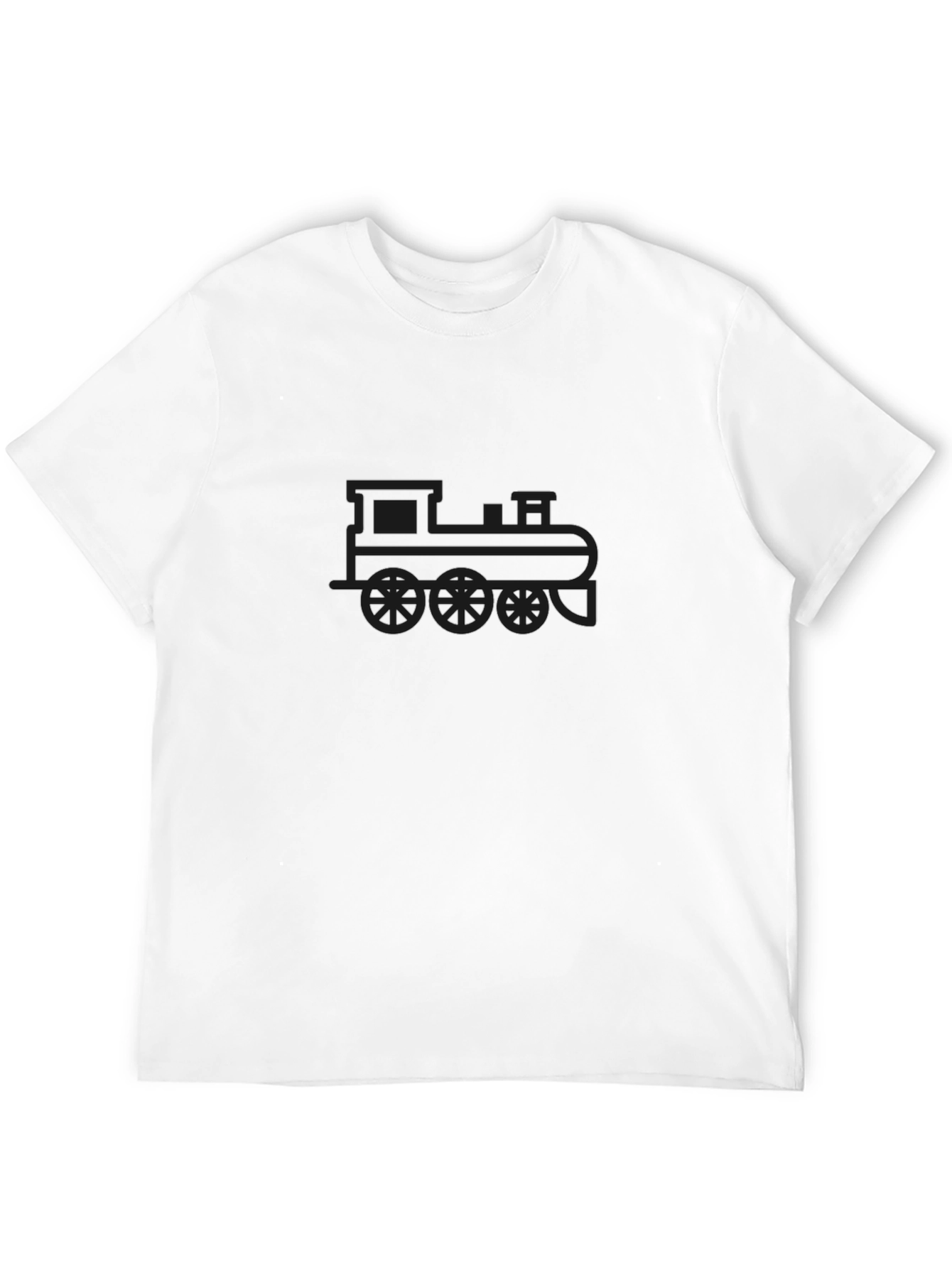 Train Graphic Tee - Black Cotton