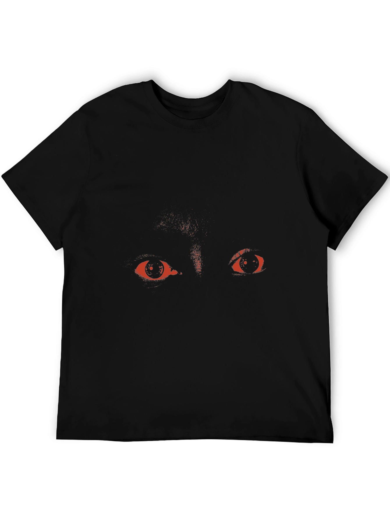 Eerie Eyes Graphic Black Tee - Striking Design