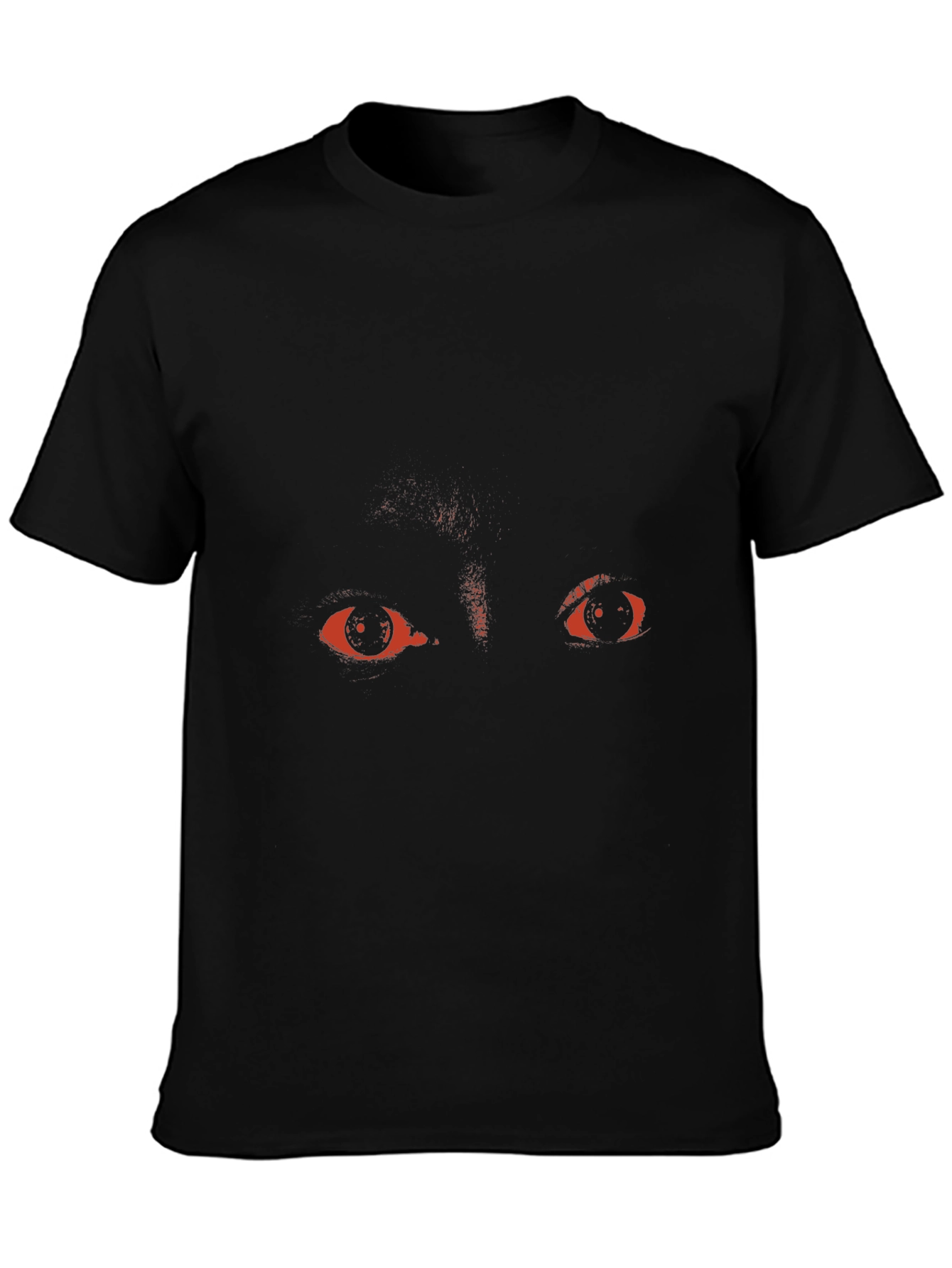 Eerie Eyes Graphic Black Tee - Striking Design