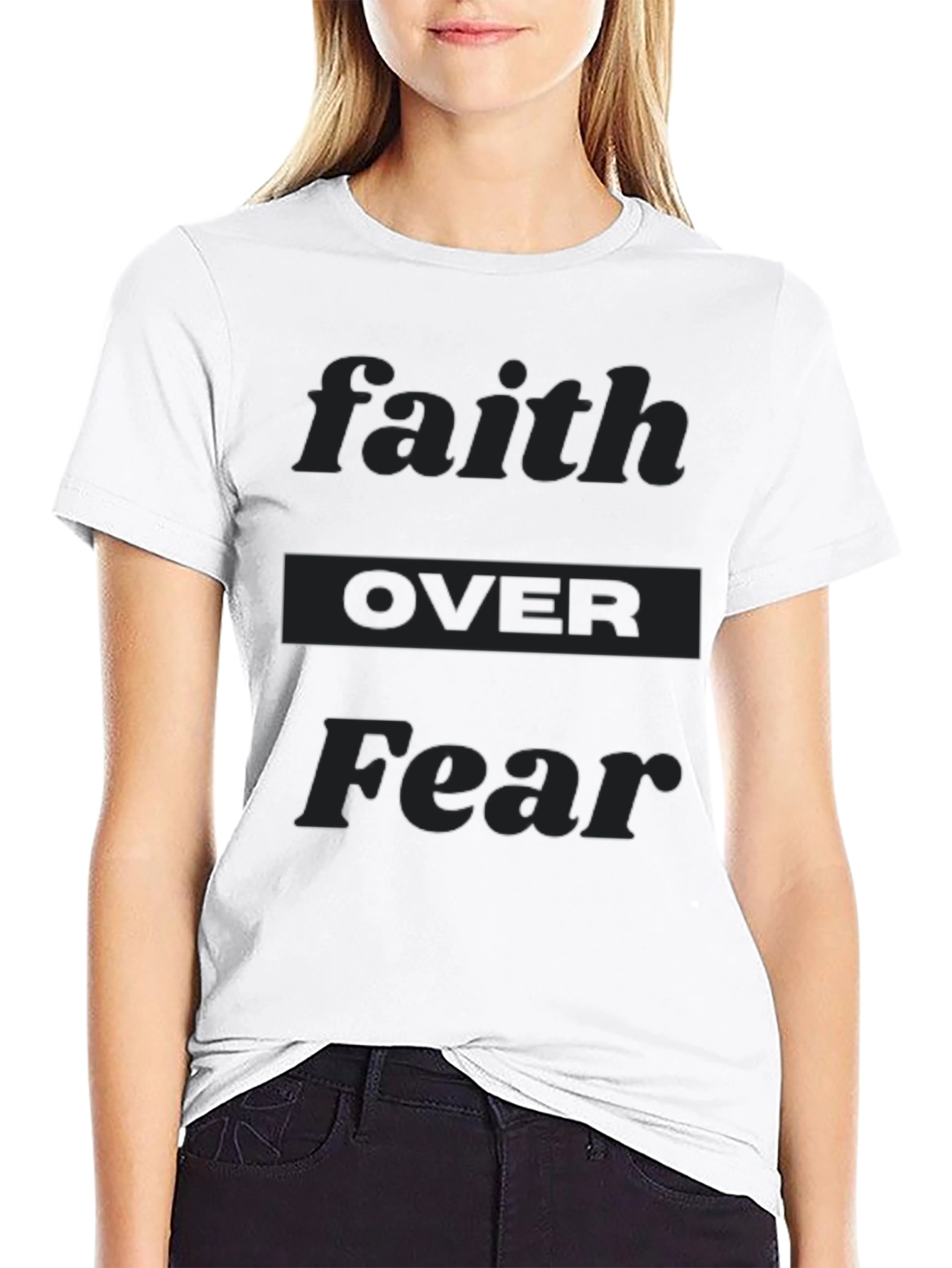 Faith Over Fear Black T-Shirt