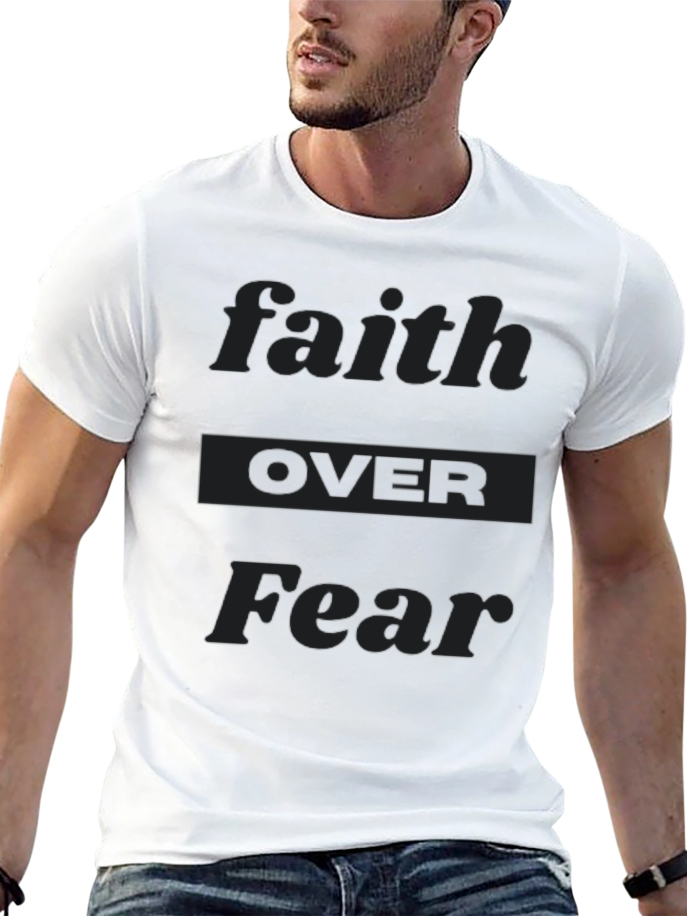 Faith Over Fear Black T-Shirt