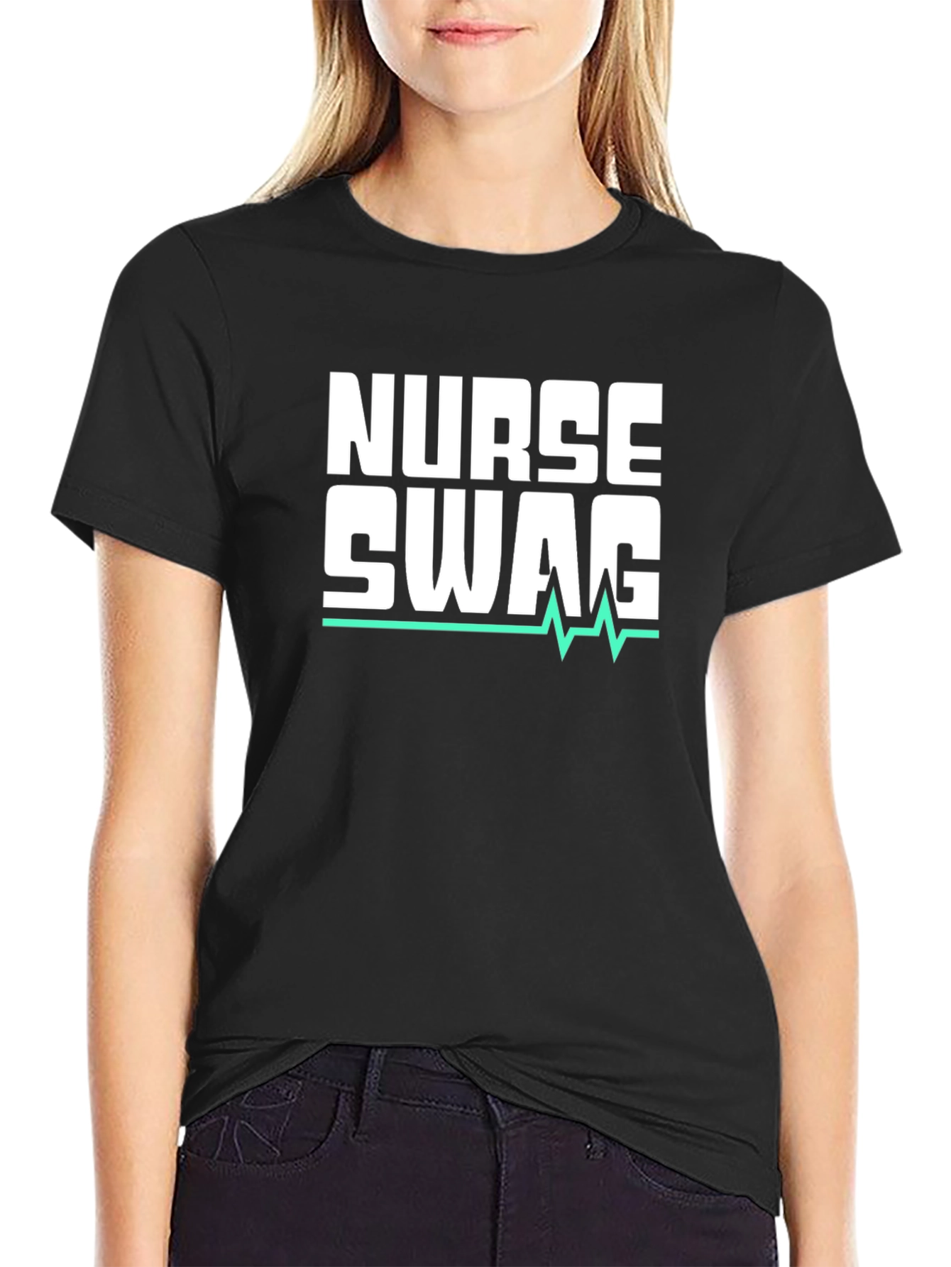Nurse Swag T-Shirt - Black Graphic Tee