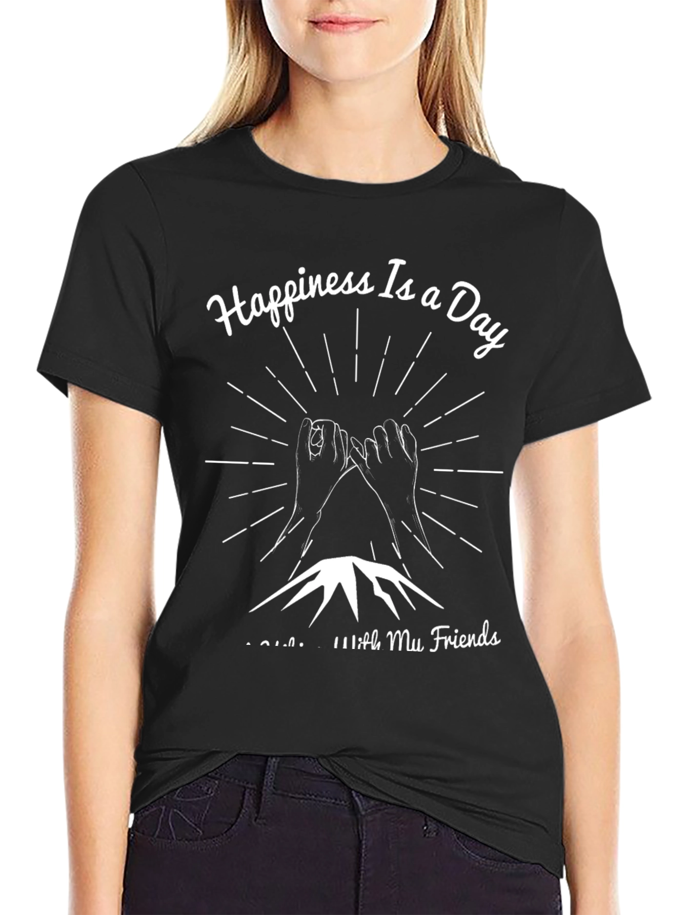 Happiness With Friends Graphic T-Shirt