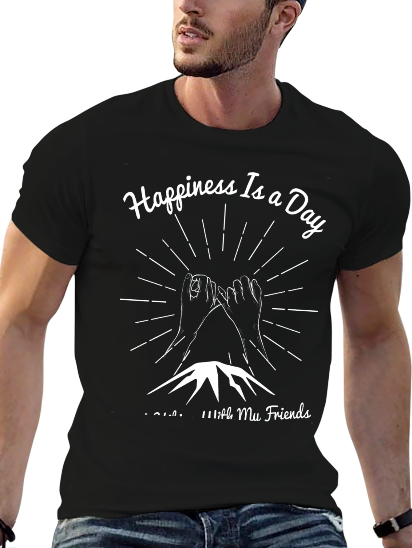Happiness With Friends Graphic T-Shirt
