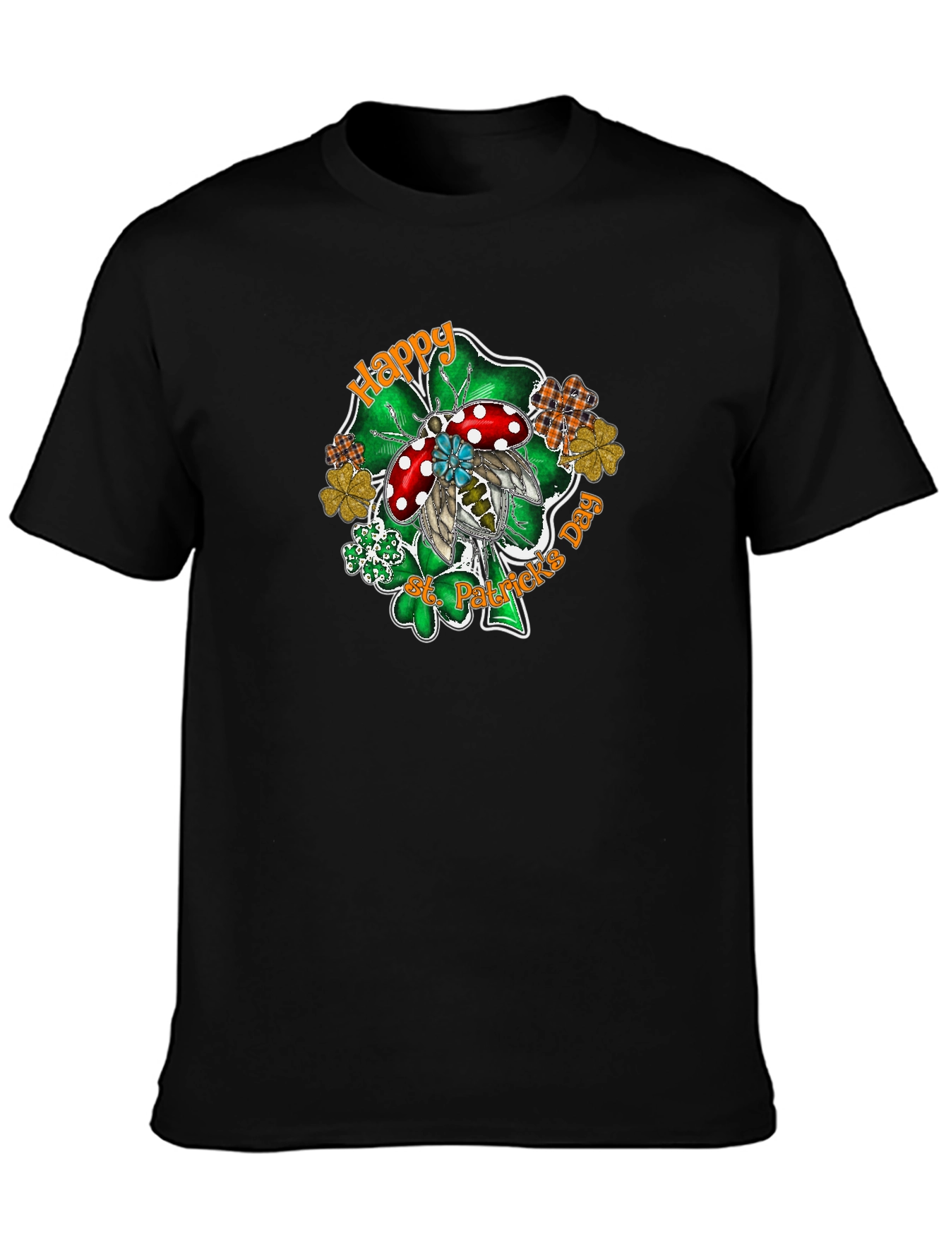 St. Patricks Day Ladybug Shamrock T-Shirt