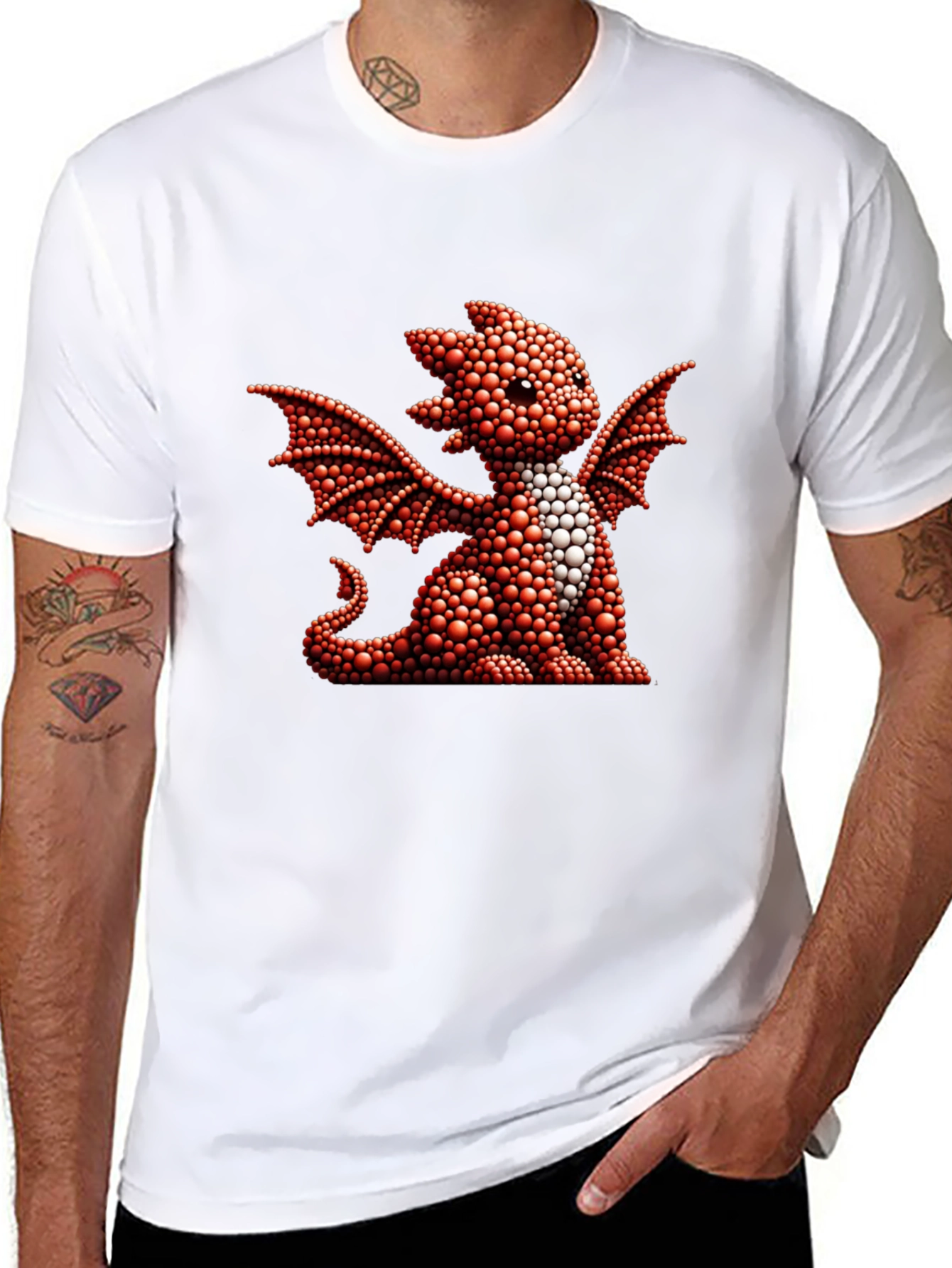Dragon Graphic Tee - Cute Reptile Design