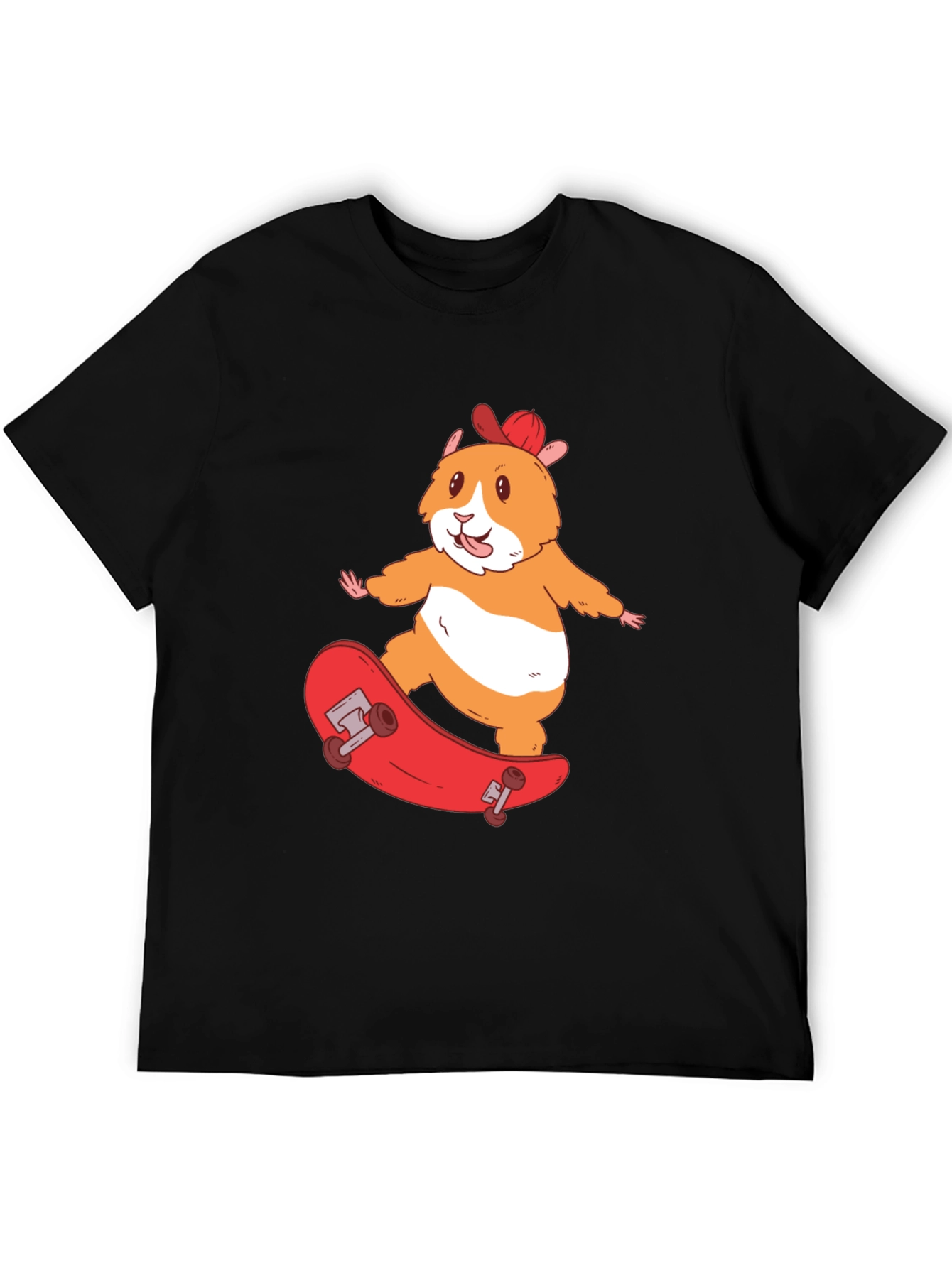 Skateboarding Hamster T-Shirt - Cool Animal Graphic Tee