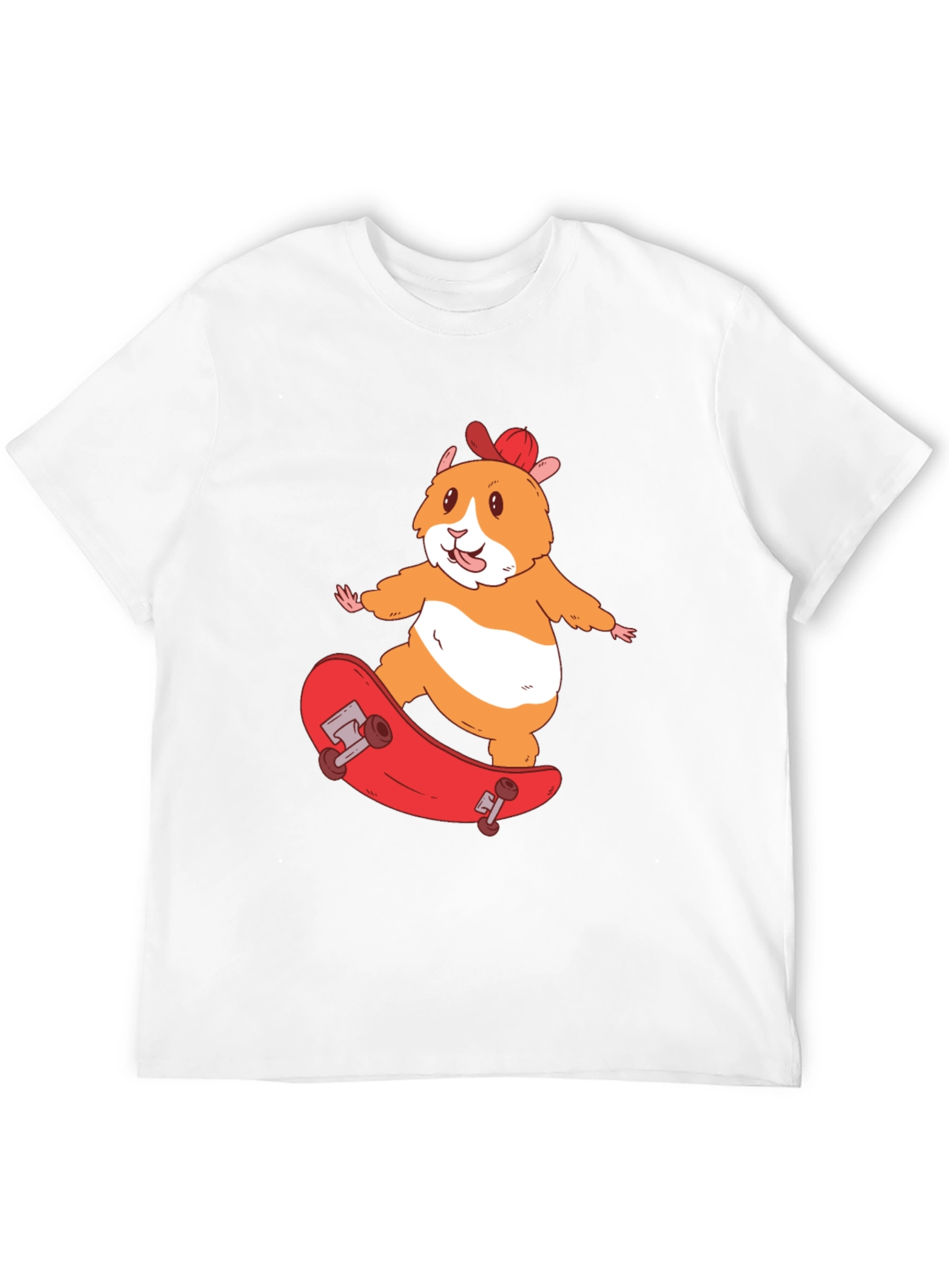 Skateboarding Hamster T-Shirt - Cool Animal Graphic Tee