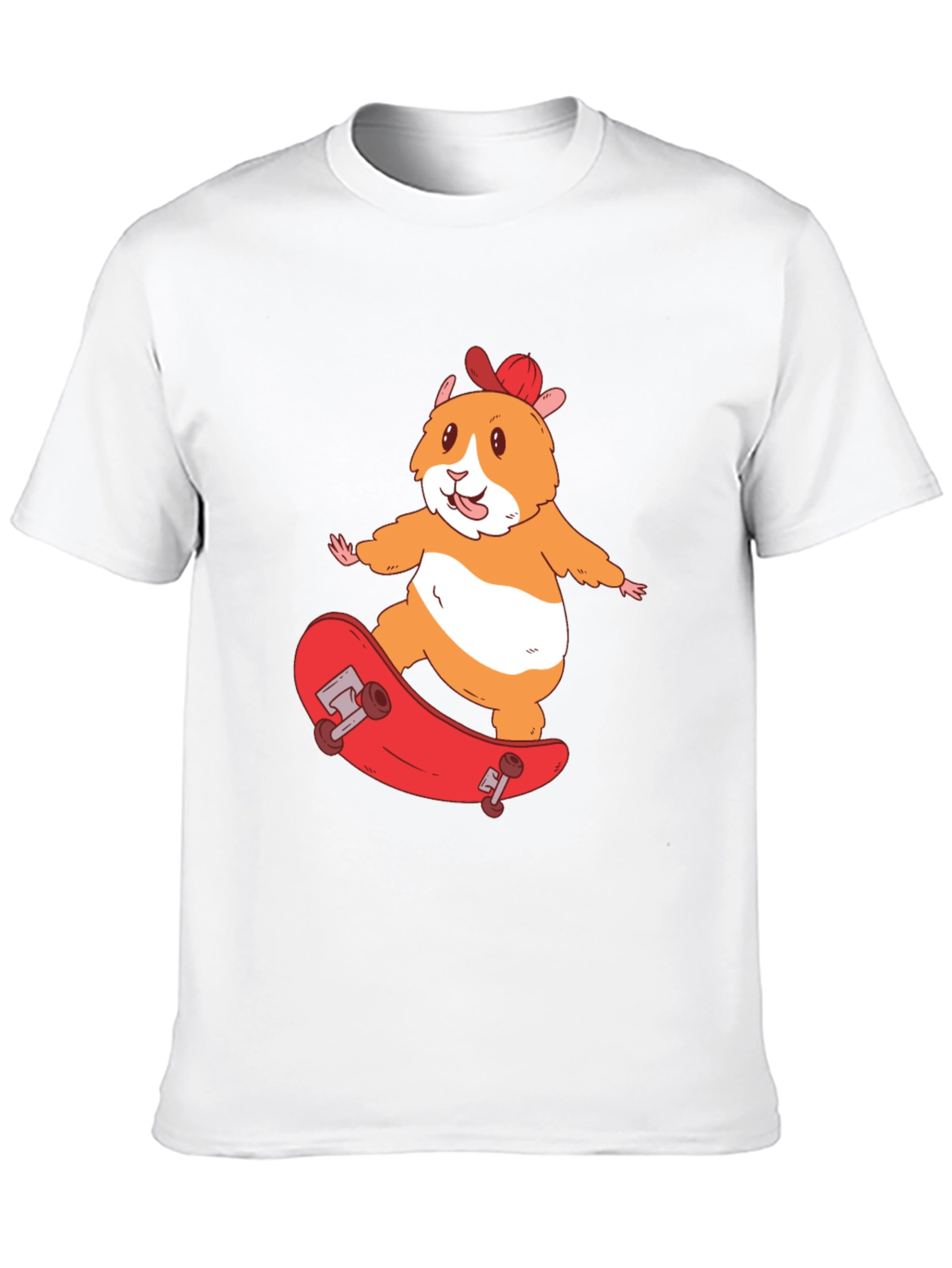 Skateboarding Hamster T-Shirt - Cool Animal Graphic Tee