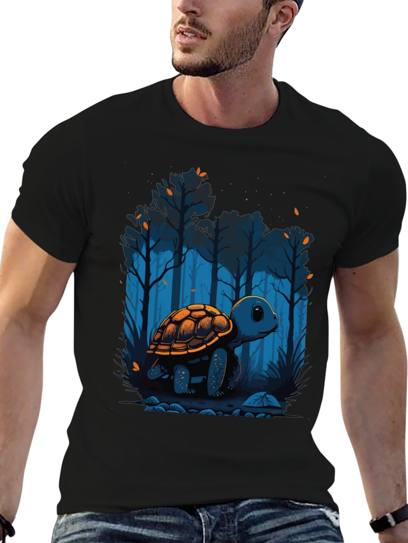 Turtle Forest Graphic Tee - Nature Lover Shirt