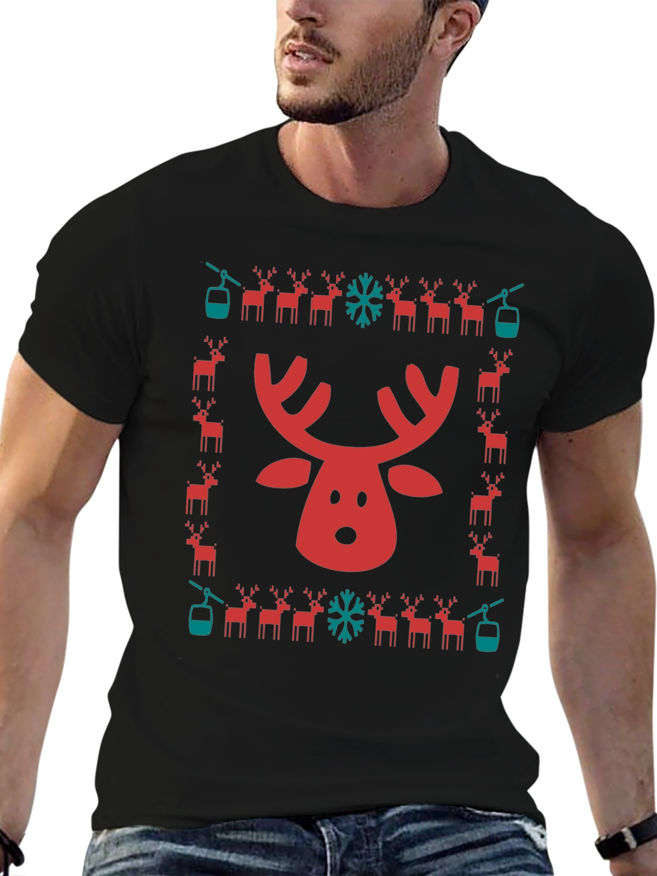 Holiday Ski Deer T-Shirt
