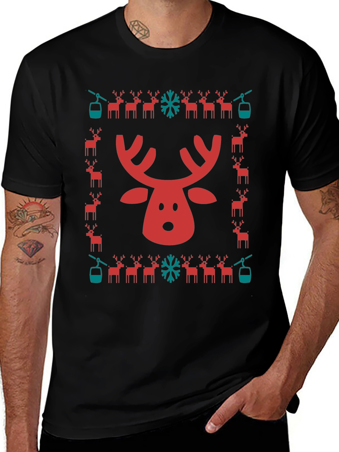 Holiday Ski Deer T-Shirt