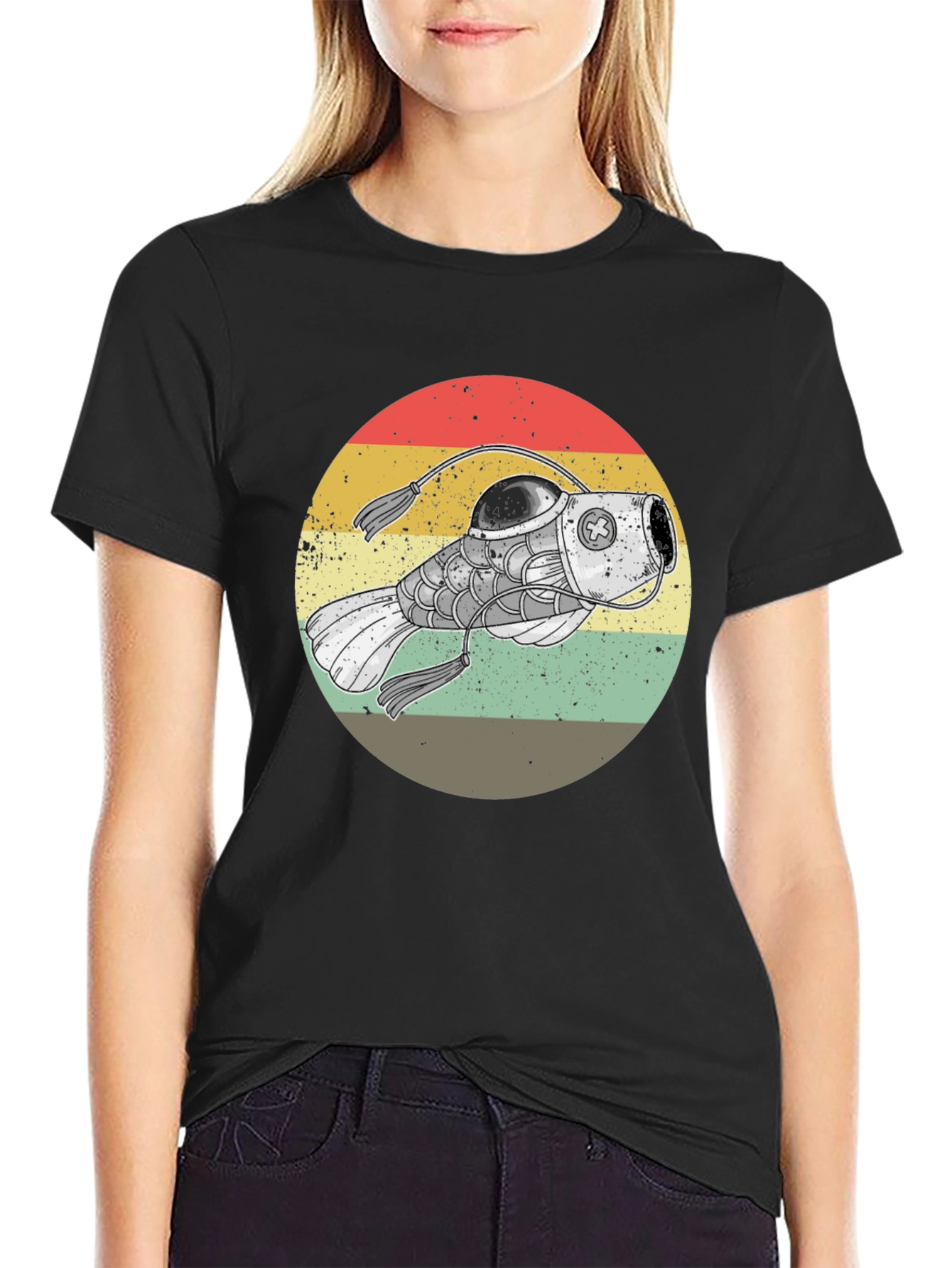 Retro Steampunk Fish T-Shirt - Unique Graphic Tee