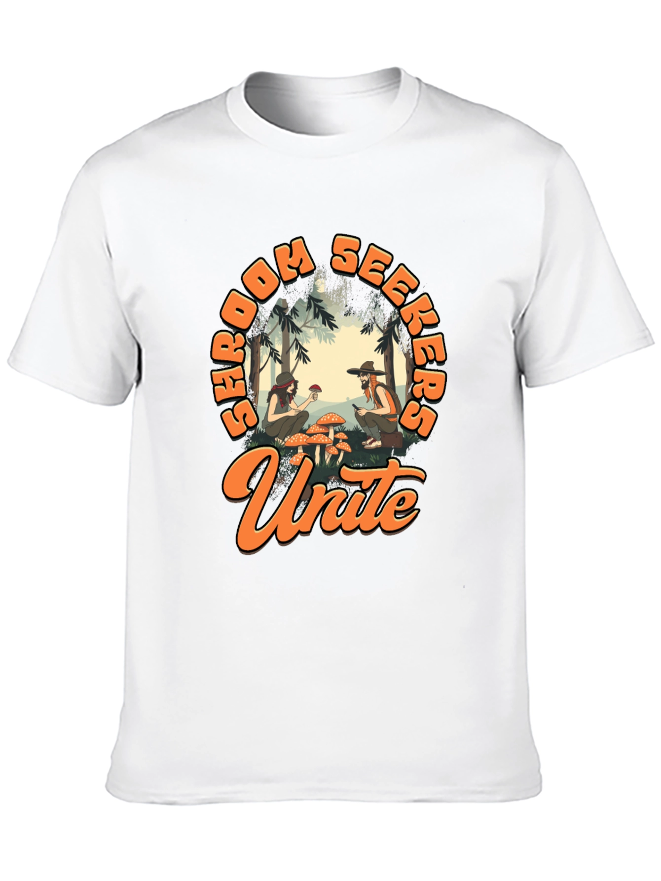 Shroom Seekers Unite T-Shirt - Black Graphic Tee