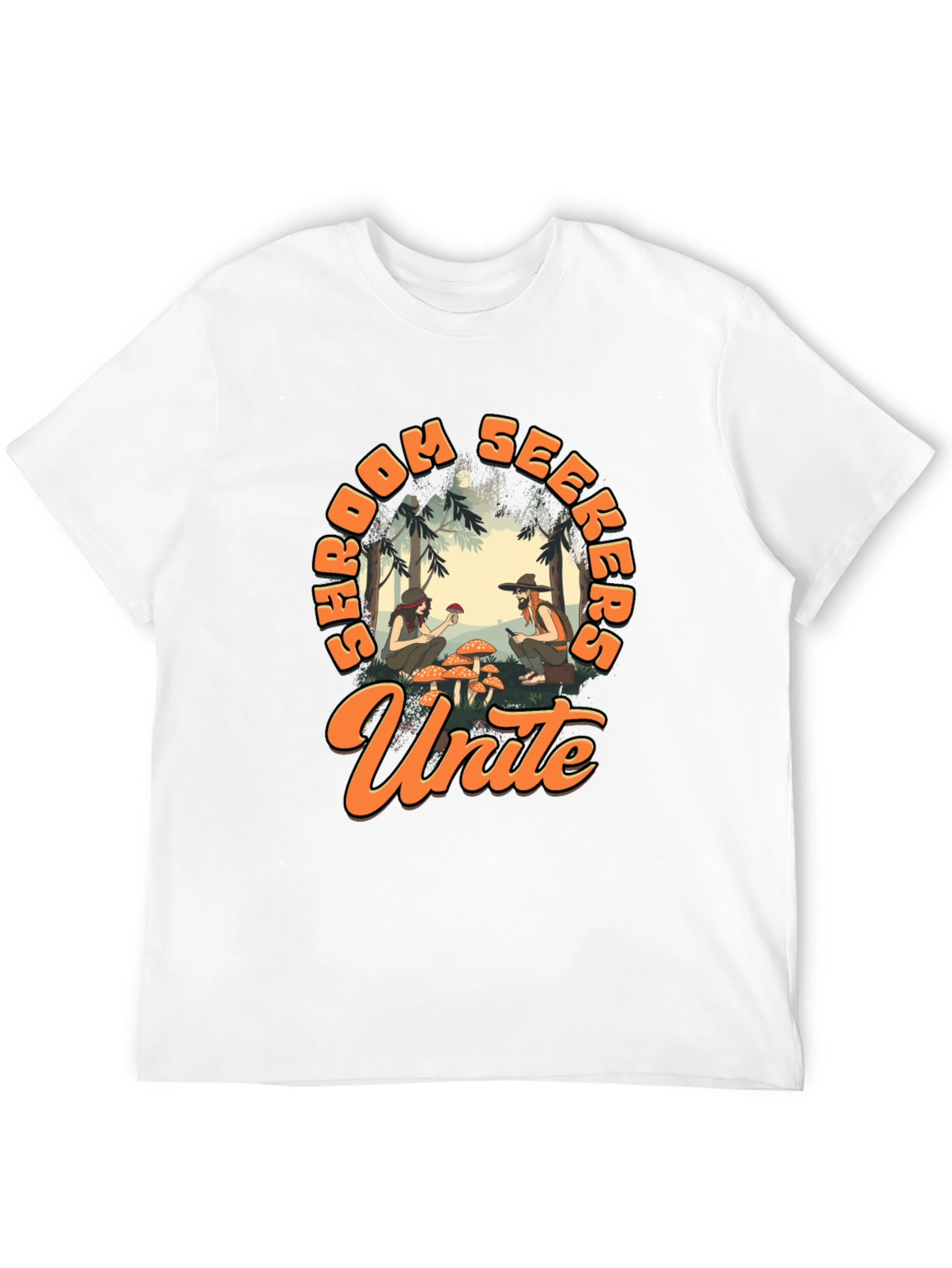 Shroom Seekers Unite T-Shirt - Black Graphic Tee