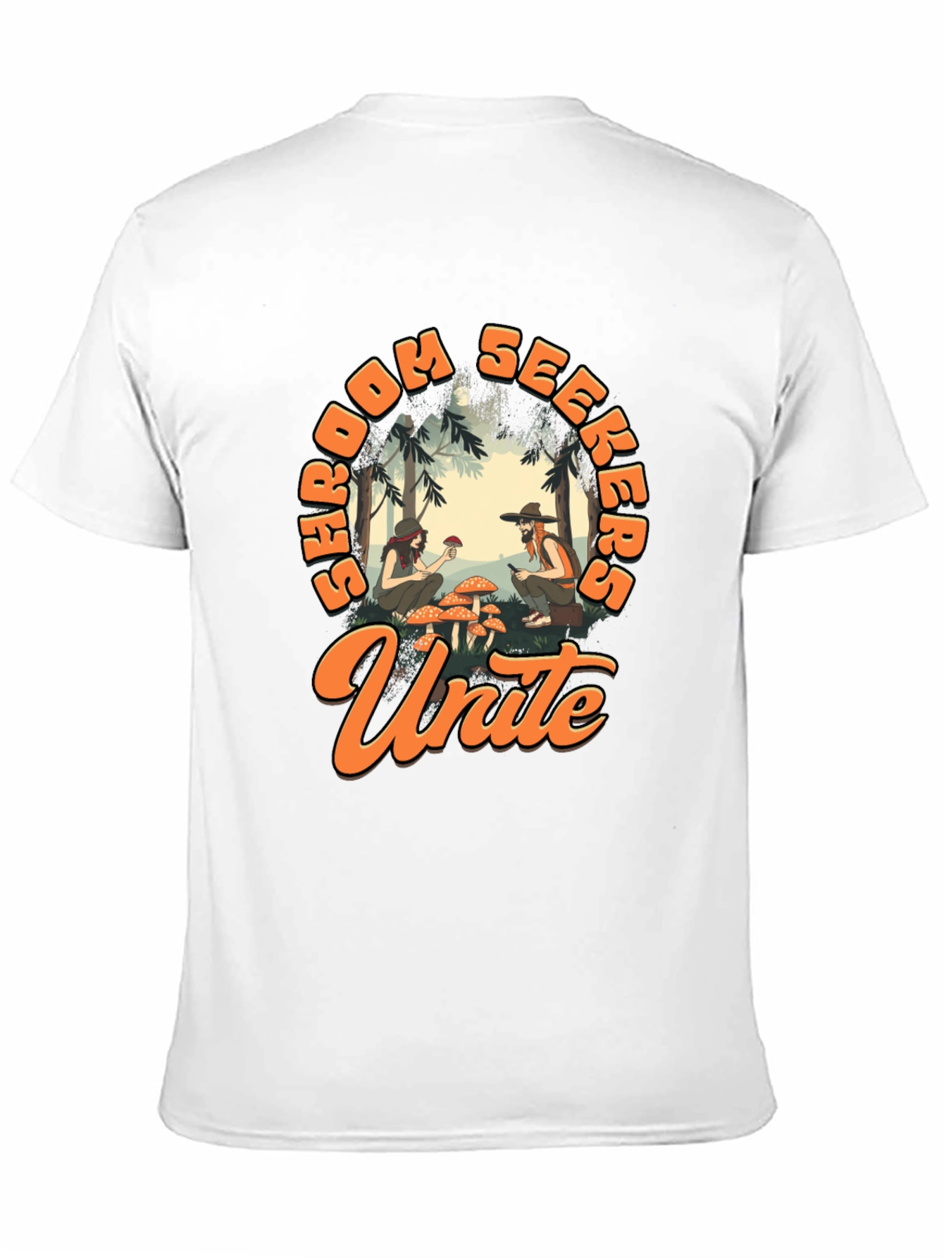 Shroom Seekers Unite T-Shirt - Black Graphic Tee