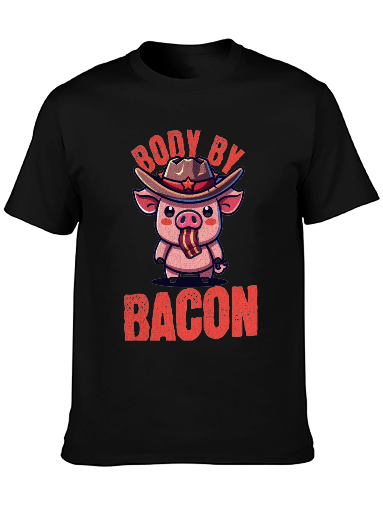 Body By Bacon Pig Graphic T-Shirt